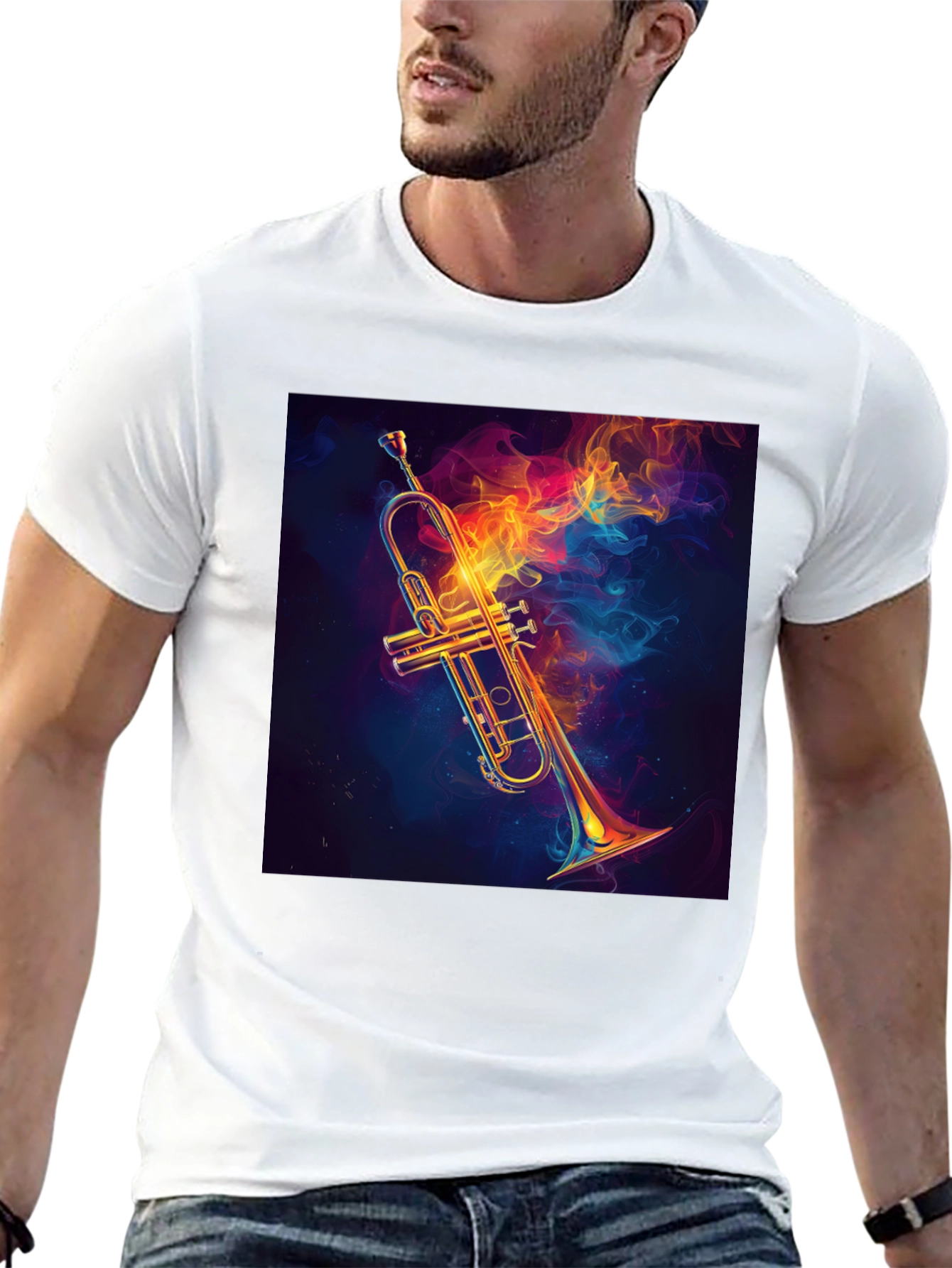 Cool Trumpet Graphic Tee - Unique Design