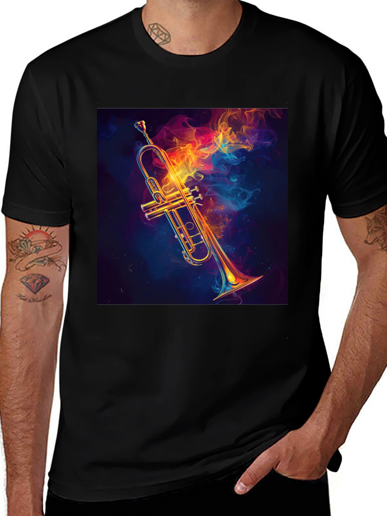 Cool Trumpet Graphic Tee - Unique Design