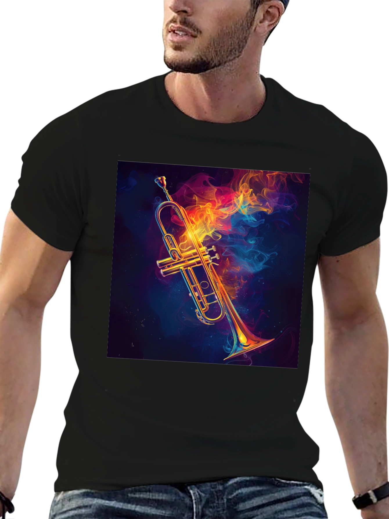 Cool Trumpet Graphic Tee - Unique Design