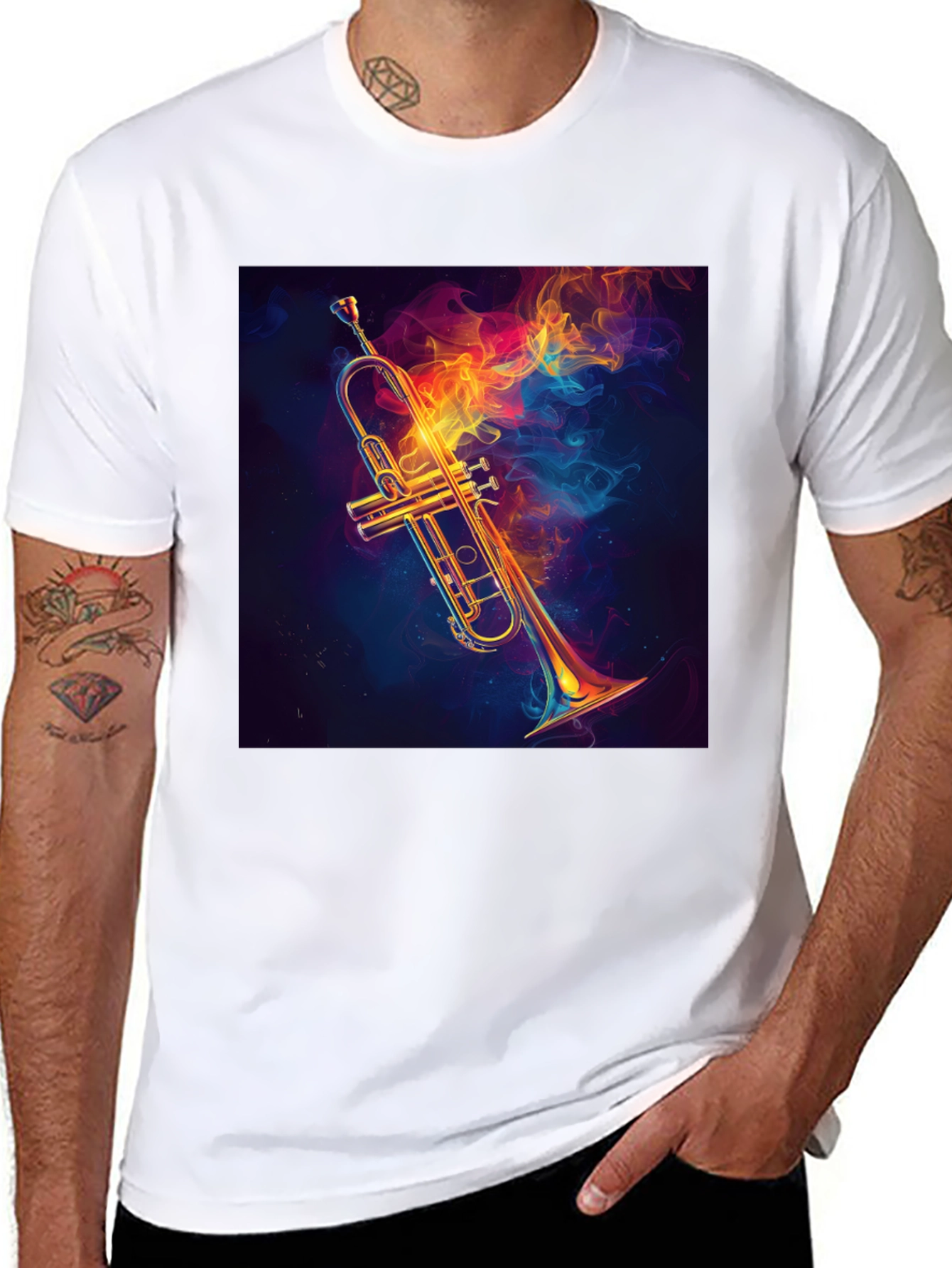 Cool Trumpet Graphic Tee - Unique Design