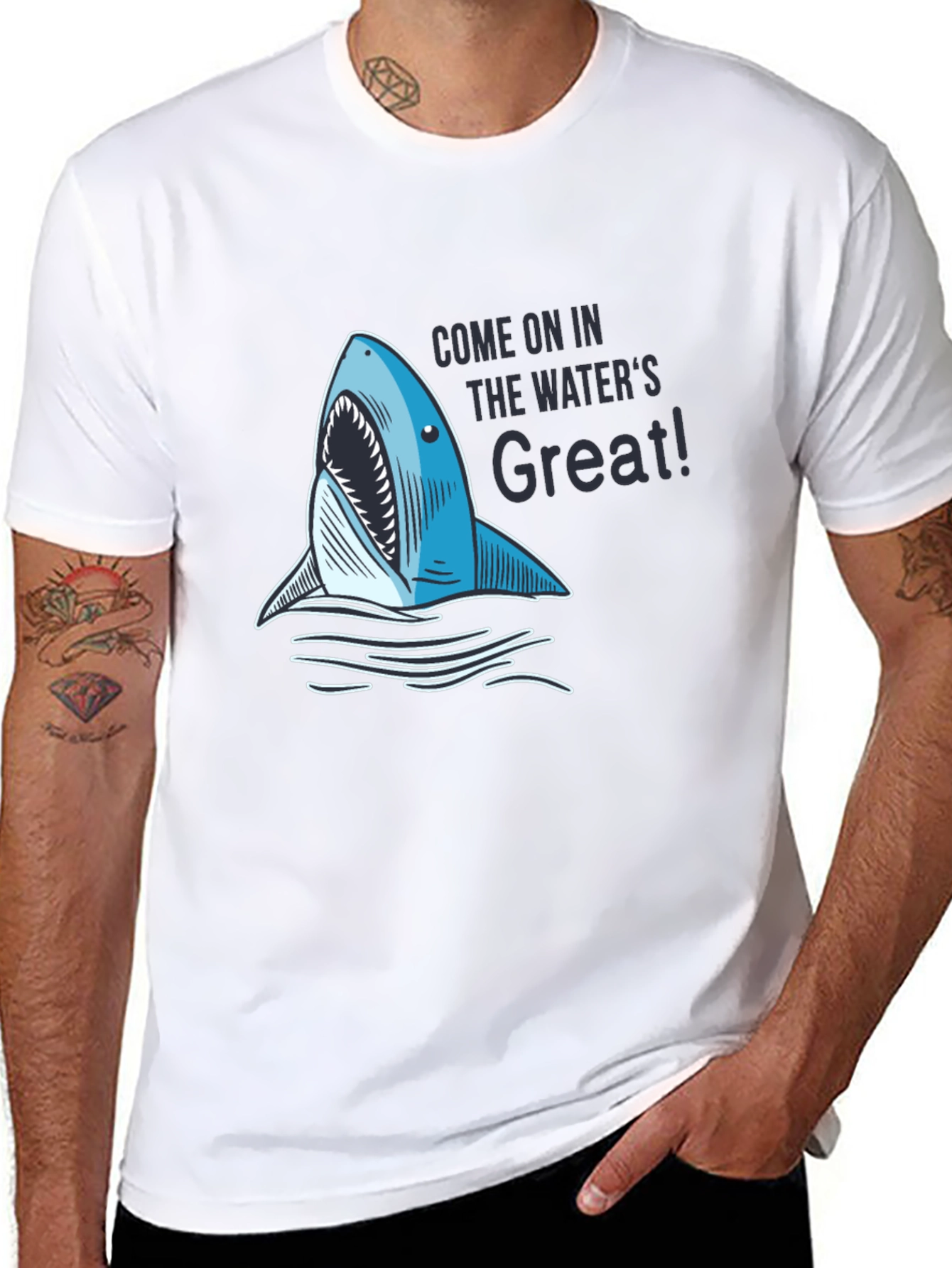 Shark Bite Tee - Come On In T-Shirt