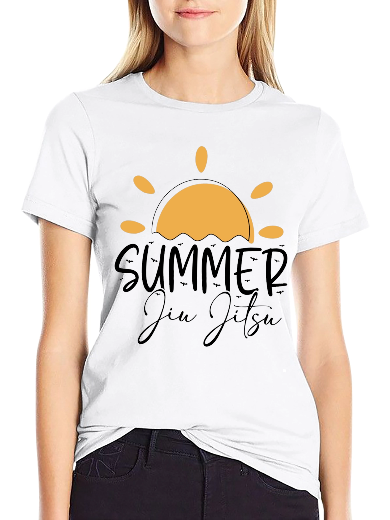 Summer Jiu Jitsu Black Graphic T-Shirt