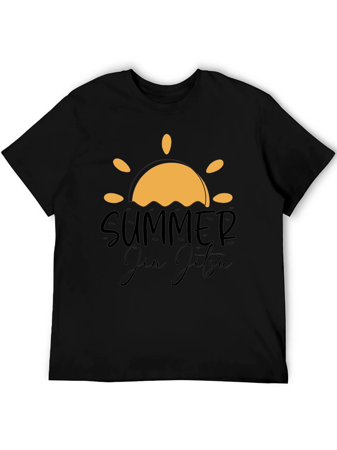 Summer Jiu Jitsu Black Graphic T-Shirt