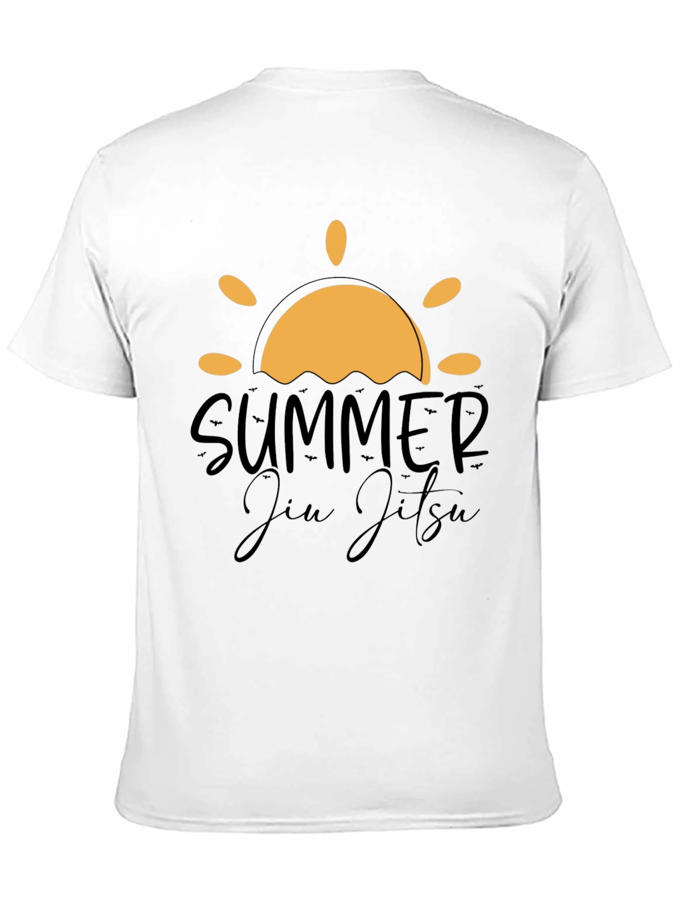 Summer Jiu Jitsu Black Graphic T-Shirt