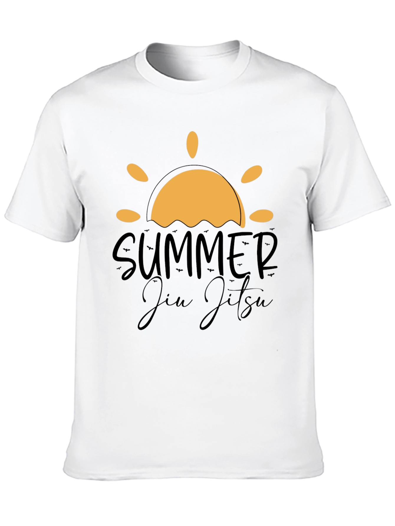 Summer Jiu Jitsu Black Graphic T-Shirt
