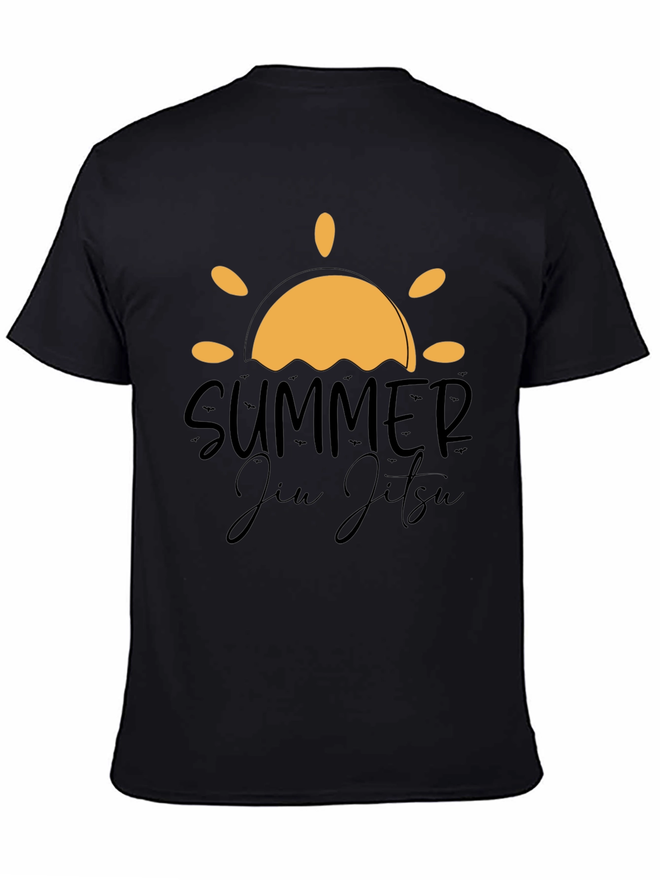 Summer Jiu Jitsu Black Graphic T-Shirt