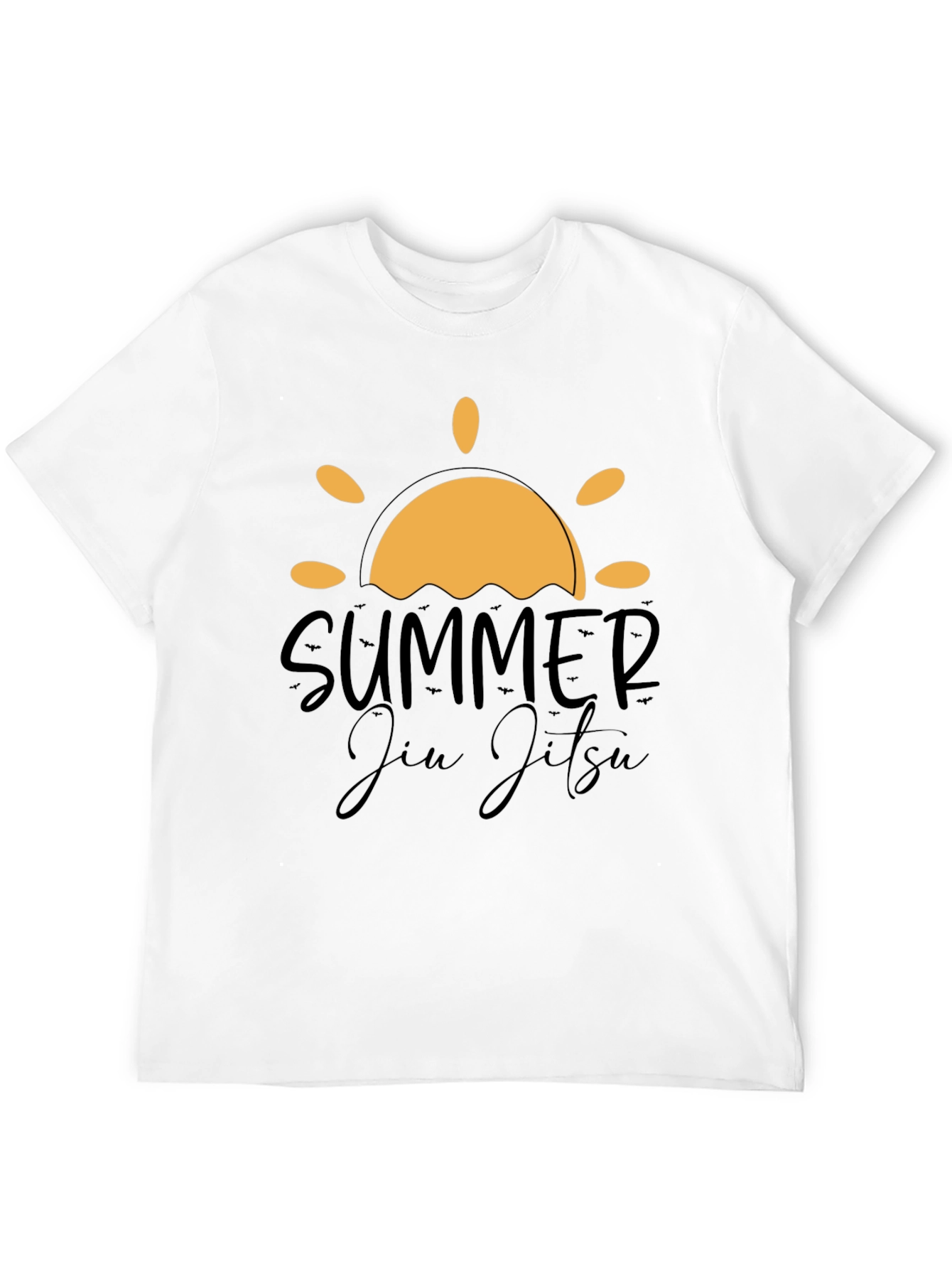 Summer Jiu Jitsu Black Graphic T-Shirt