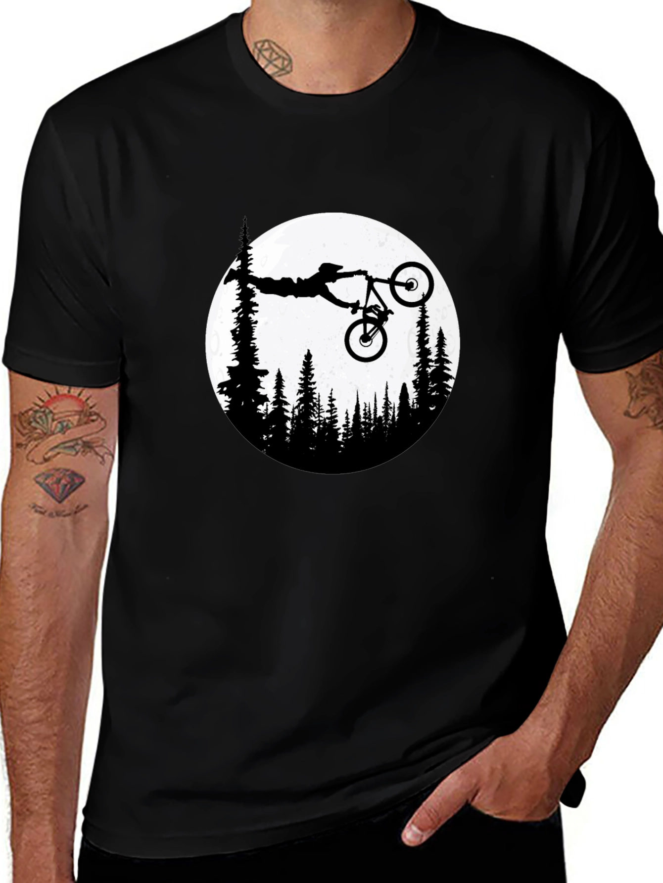 Mountain Biker Silhouette T-Shirt - Adventure Tee