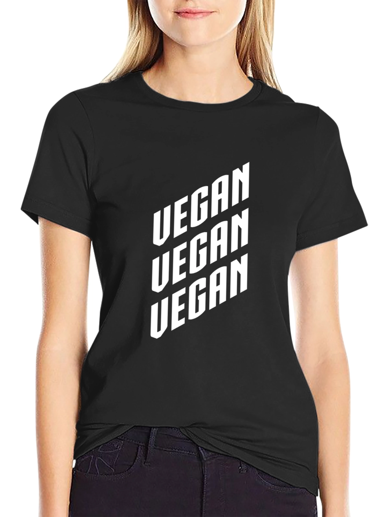 Vegan Graphic T-Shirt - Black