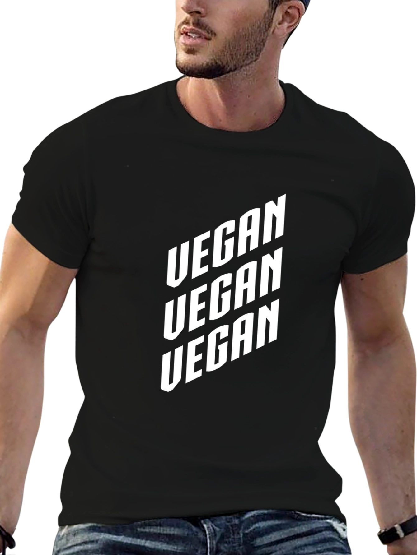 Vegan Graphic T-Shirt - Black