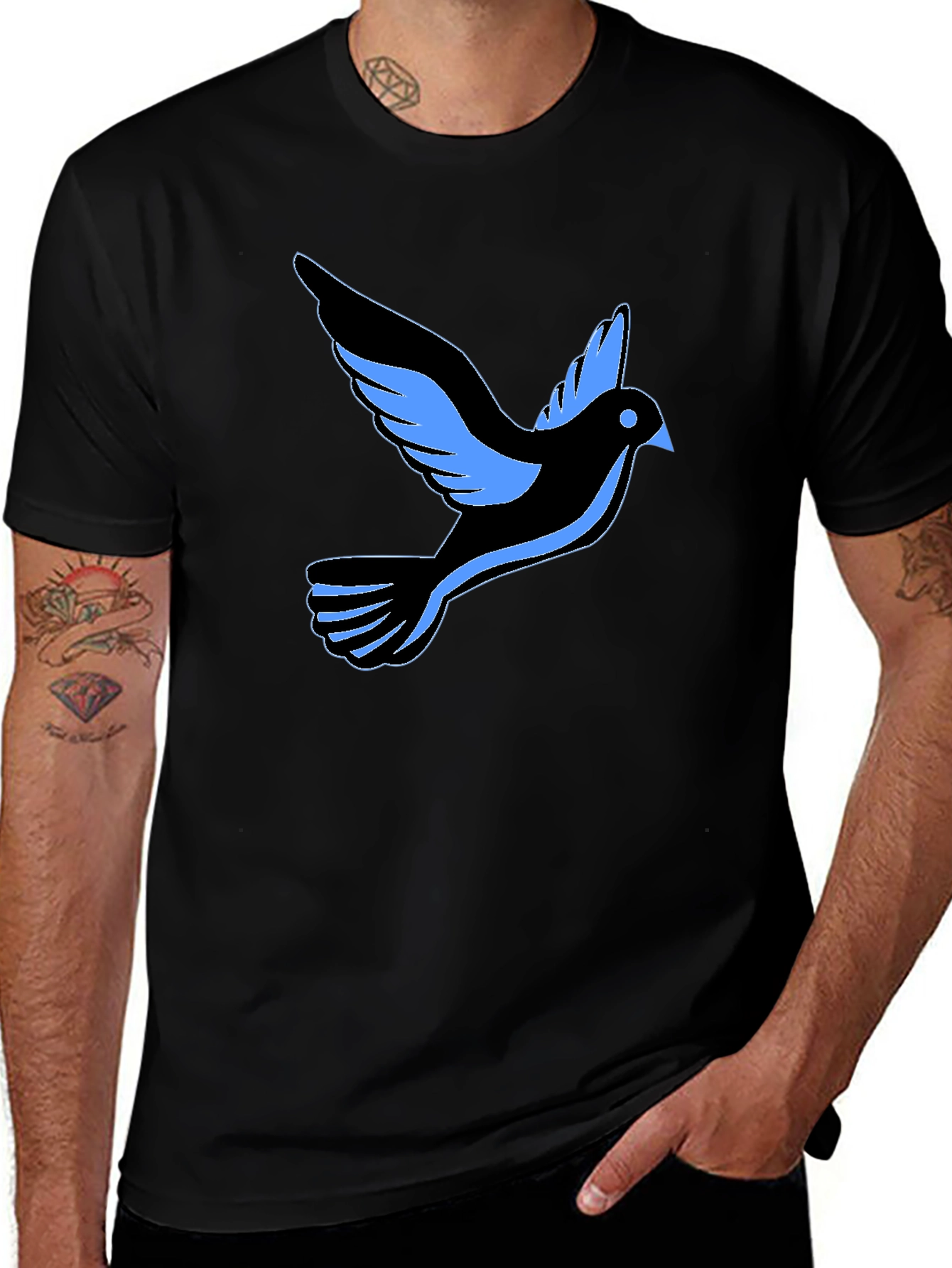 Black Dove Graphic Tee - Stylish and Comfortable