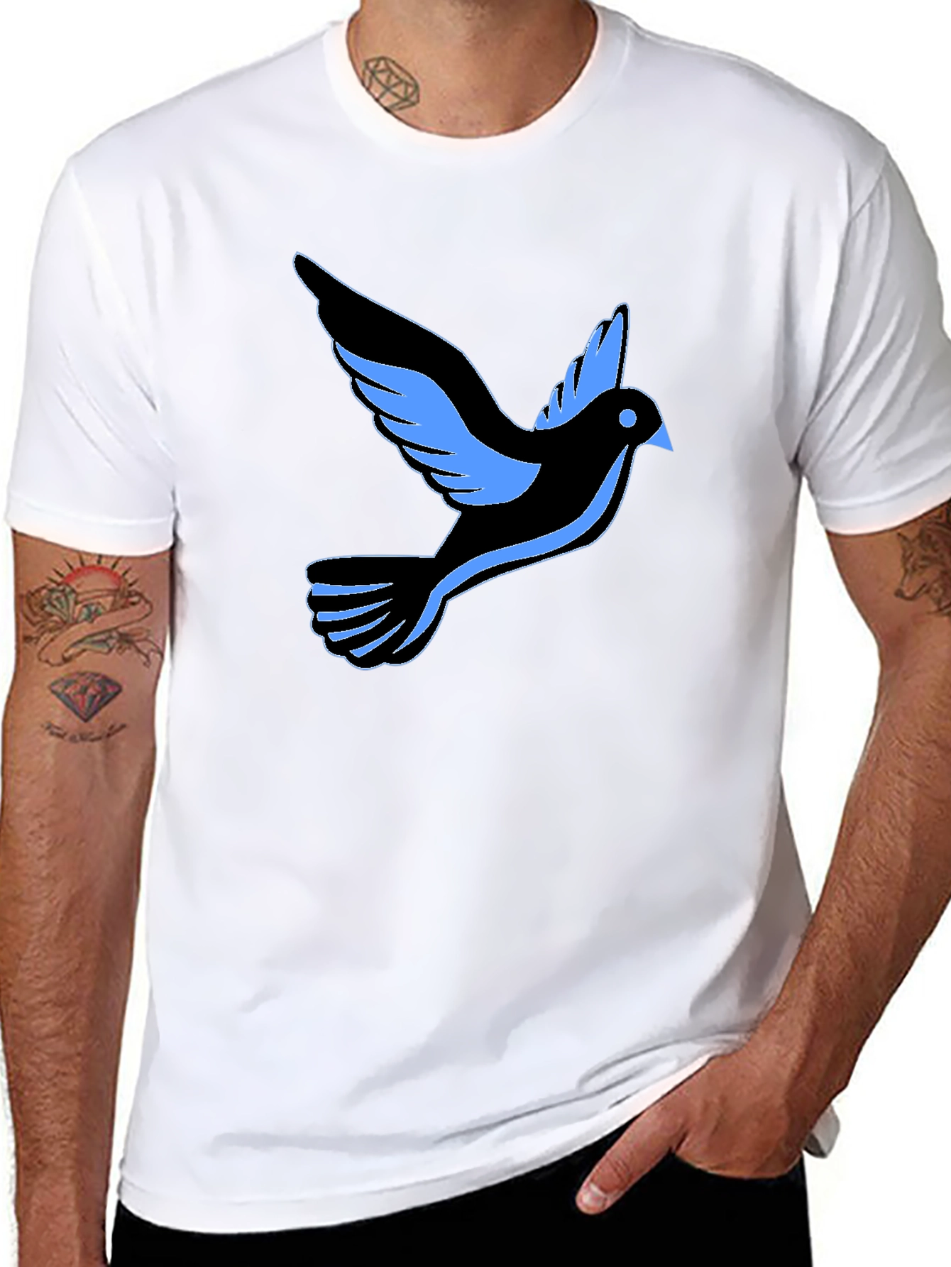 Black Dove Graphic Tee - Stylish and Comfortable