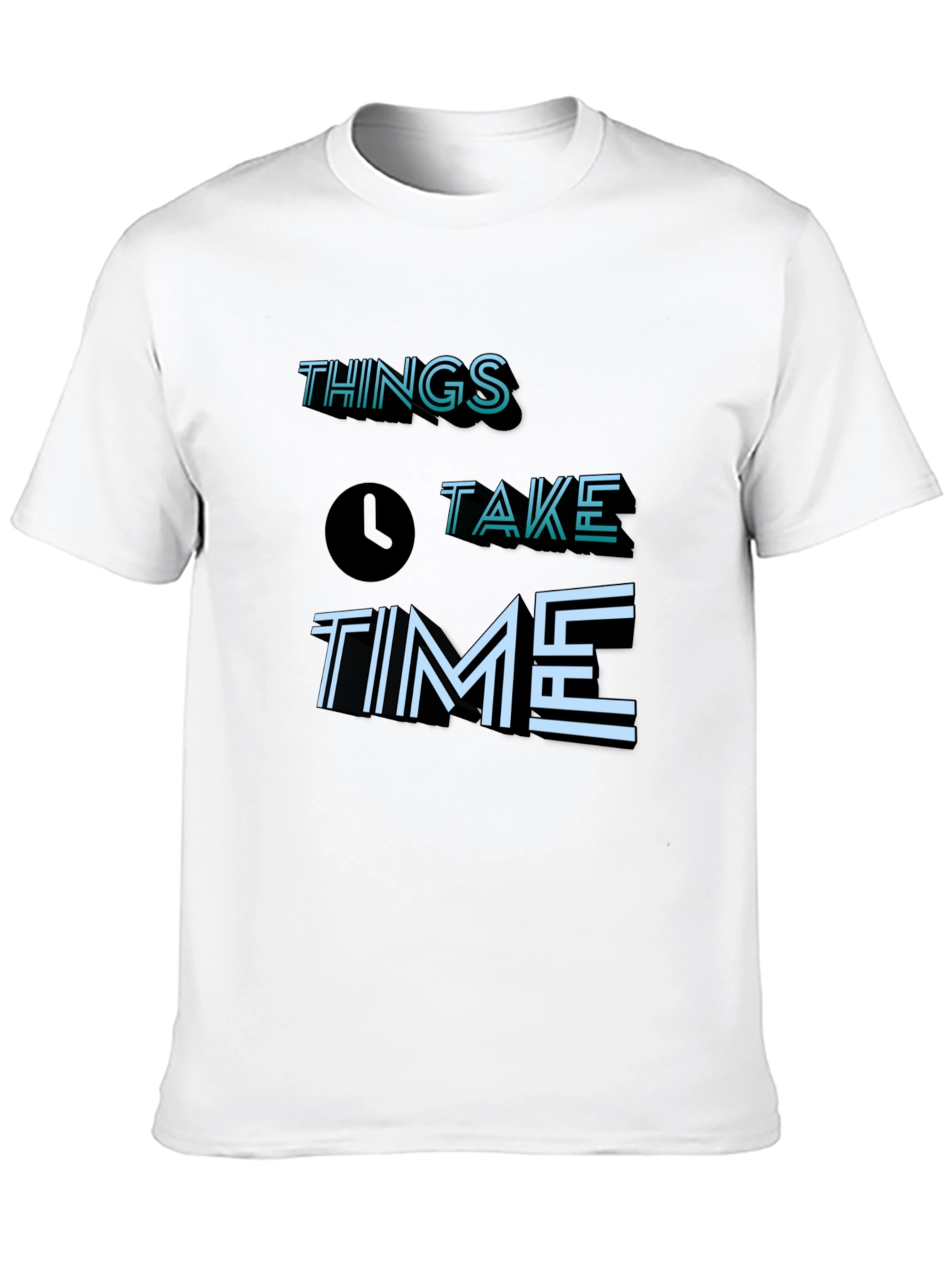 Things Take Time Graphic Tee - Soft Black T-Shirt