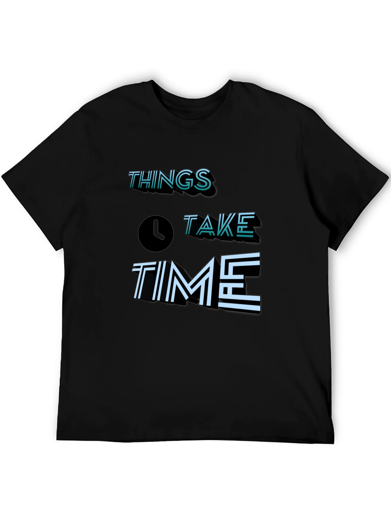 Things Take Time Graphic Tee - Soft Black T-Shirt