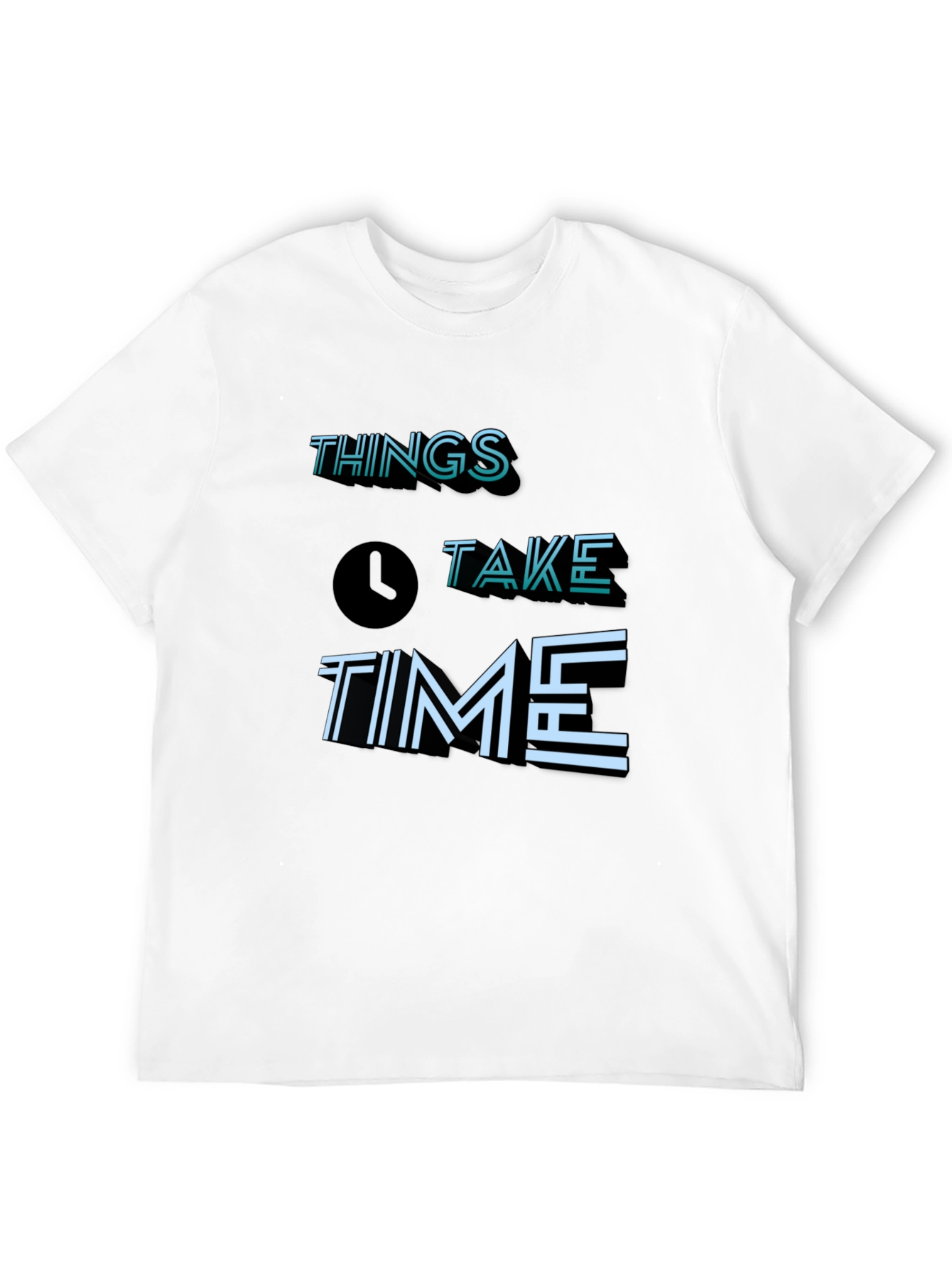 Things Take Time Graphic Tee - Soft Black T-Shirt