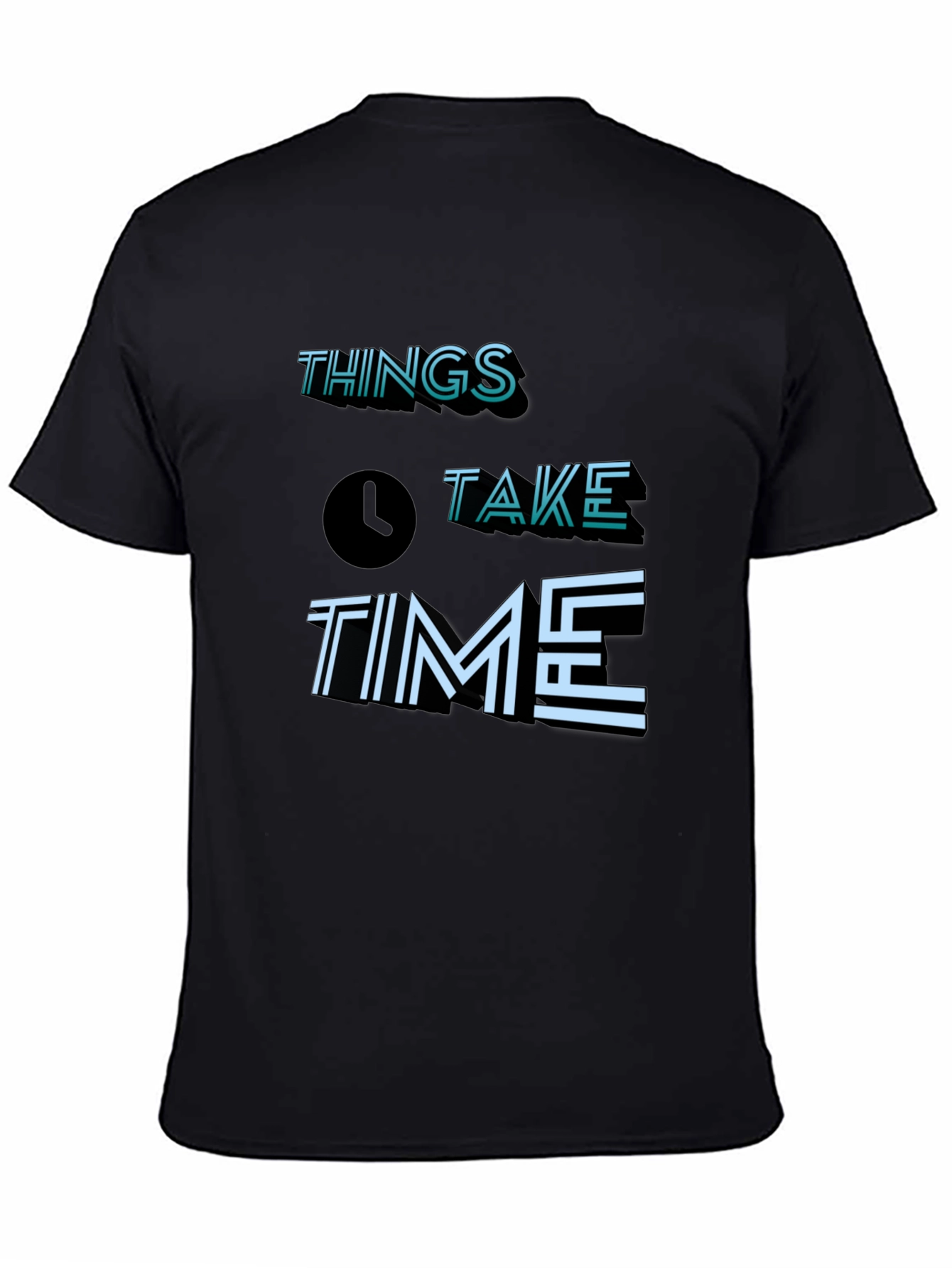 Things Take Time Graphic Tee - Soft Black T-Shirt