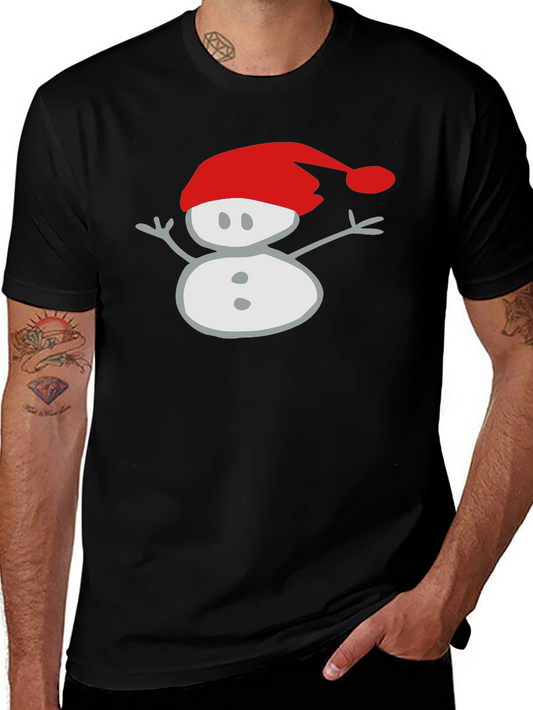 Festive Snowman Graphic Tee - Holiday Style