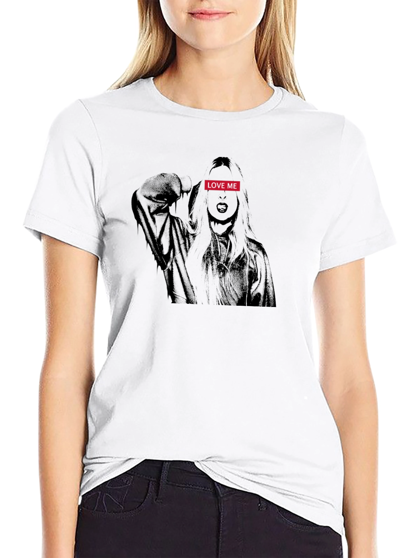 Love Me Graphic Print T-Shirt