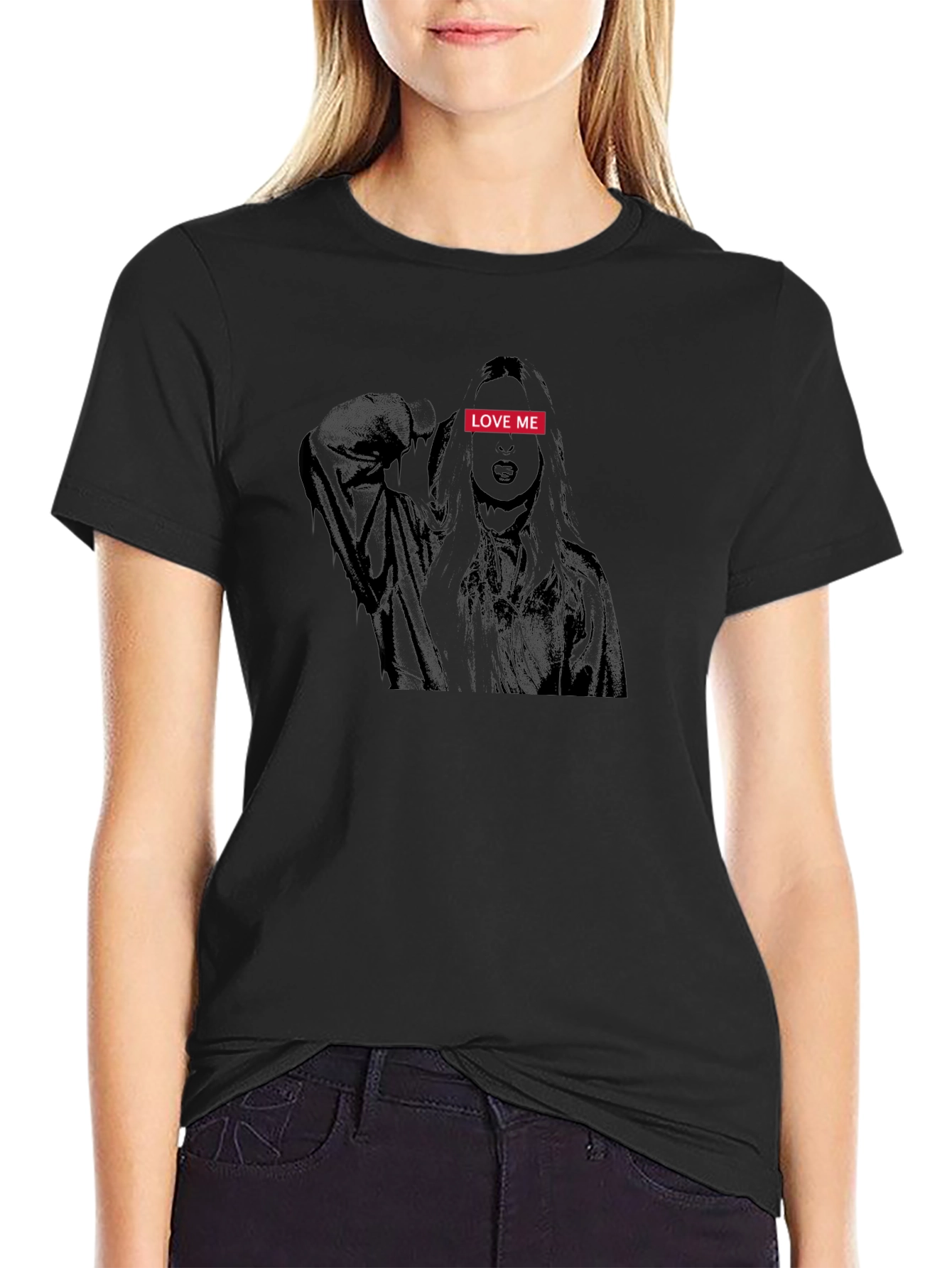Love Me Graphic Print T-Shirt