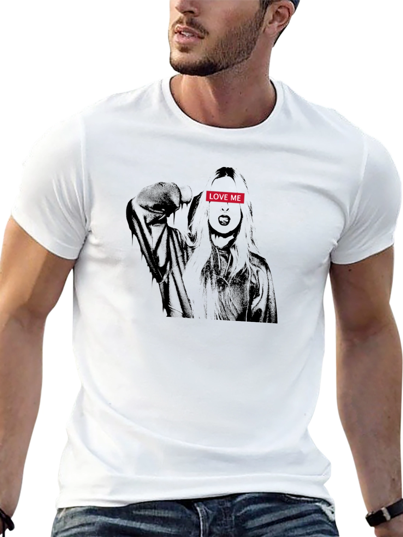 Love Me Graphic Print T-Shirt
