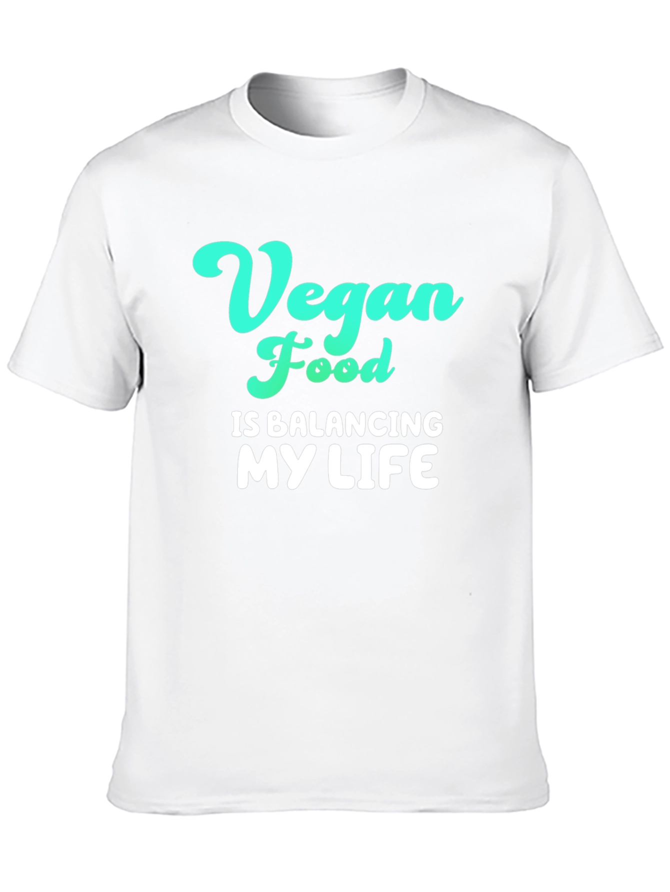Vegan Food Balancing Life Graphic Tee - Black