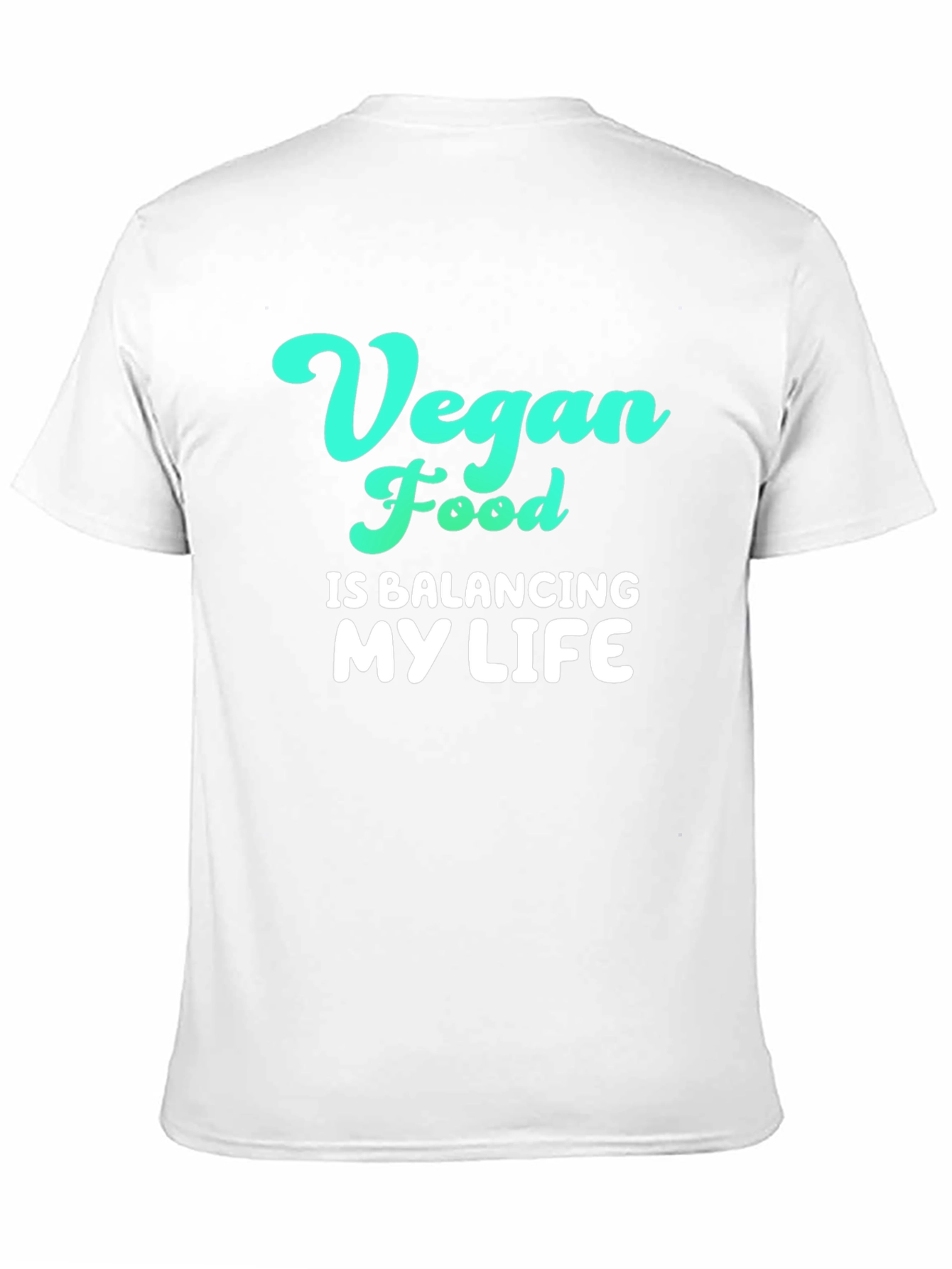 Vegan Food Balancing Life Graphic Tee - Black