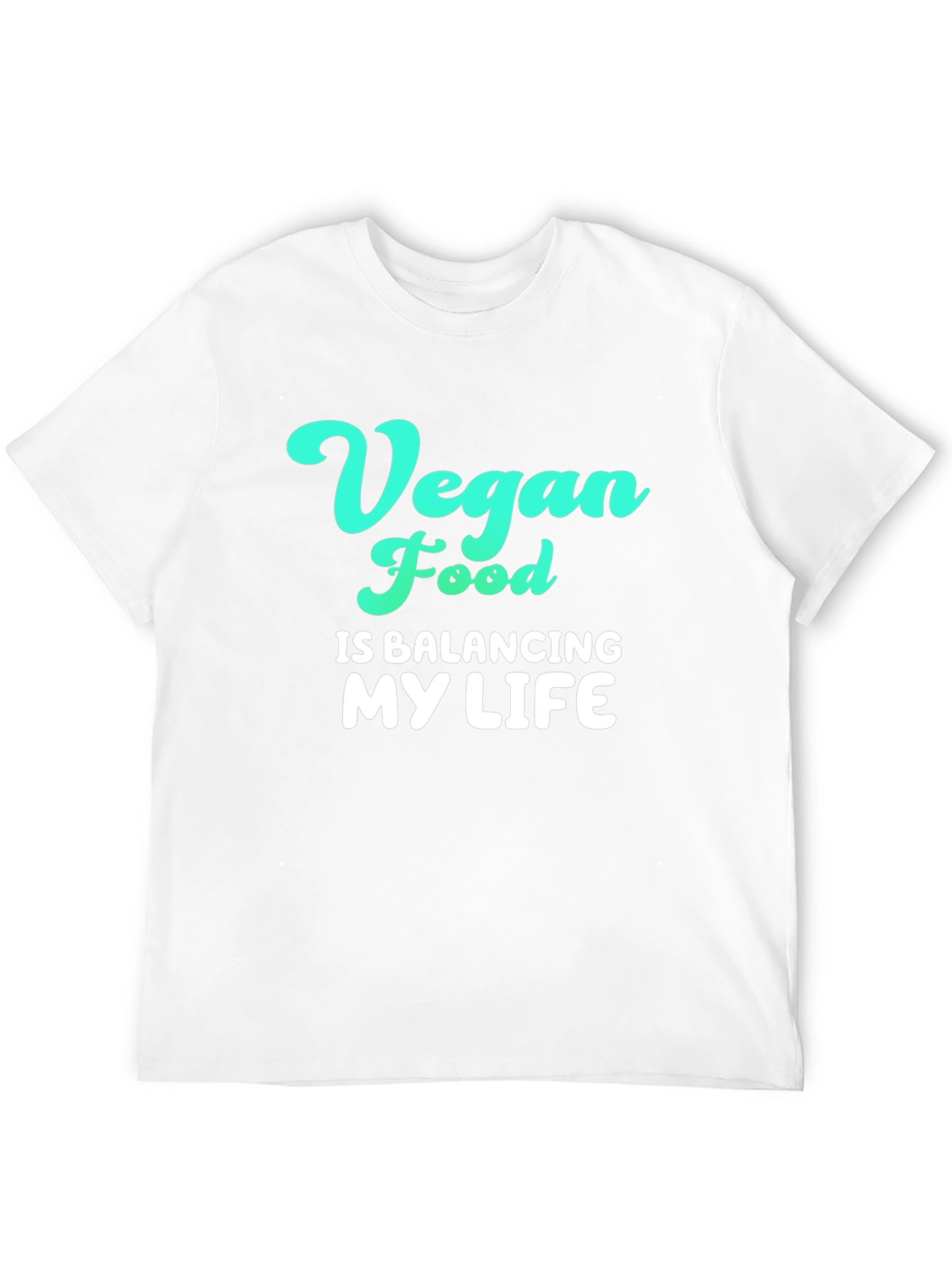 Vegan Food Balancing Life Graphic Tee - Black