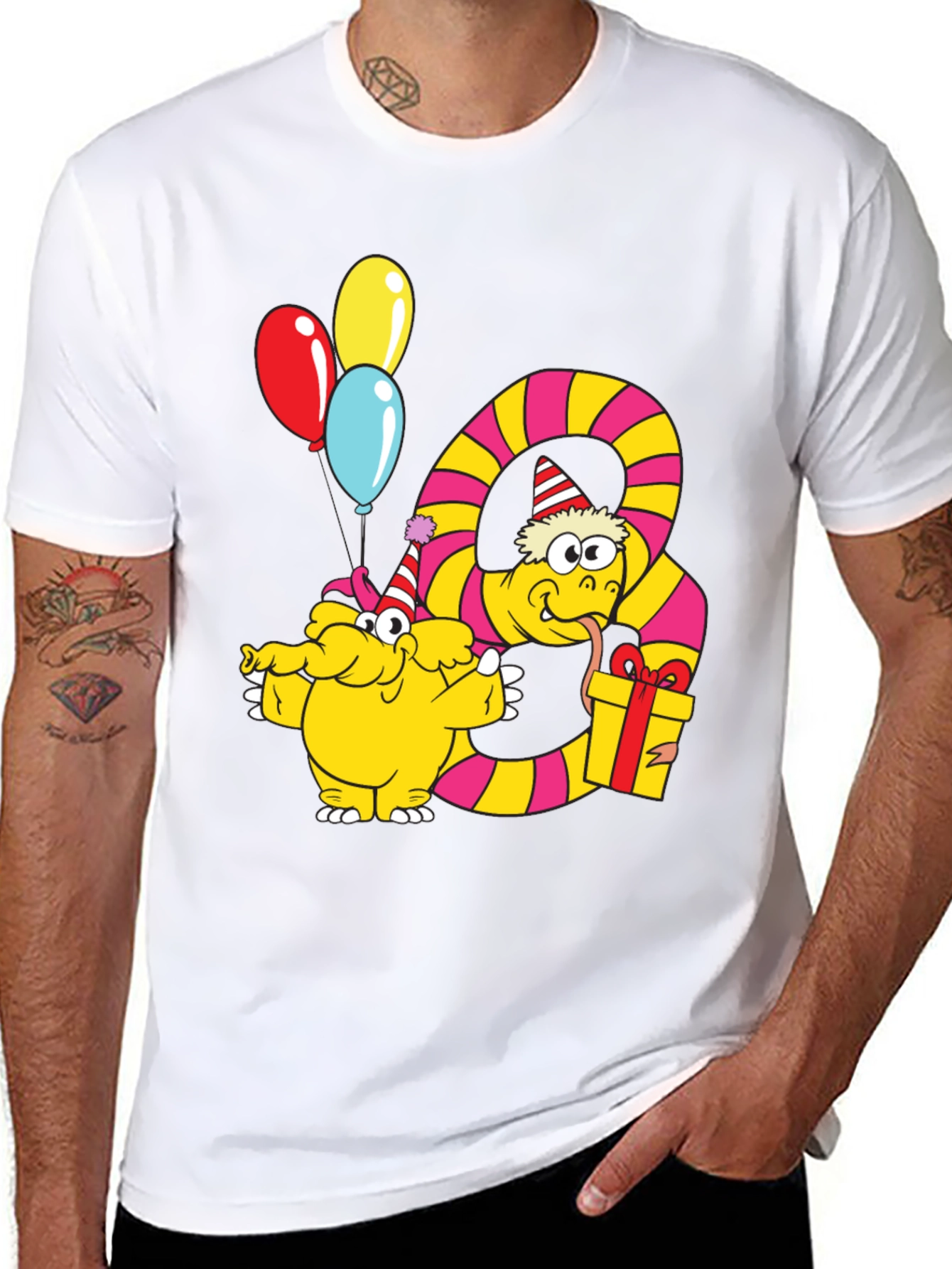 Party Snake & Monster T-Shirt - Fun Graphic Tee