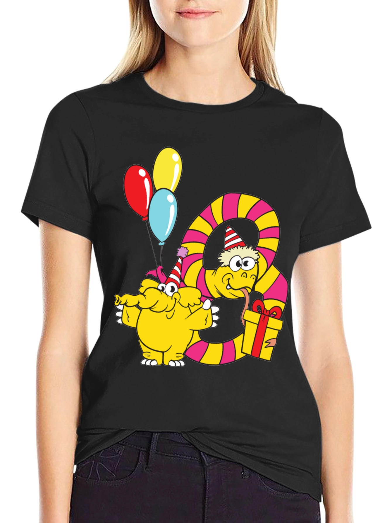 Party Snake & Monster T-Shirt - Fun Graphic Tee