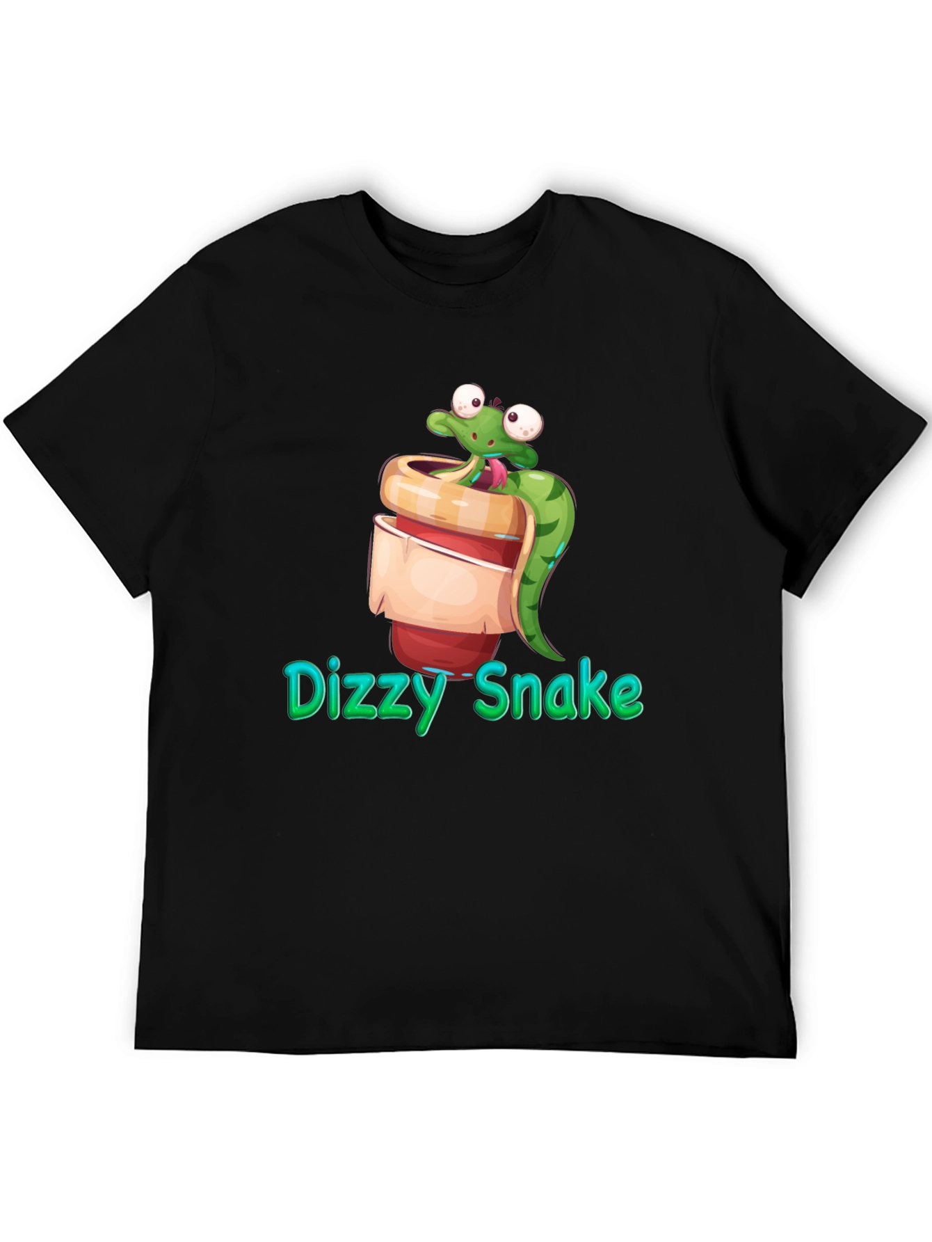 Dizzy Snake Cartoon Graphic Tee