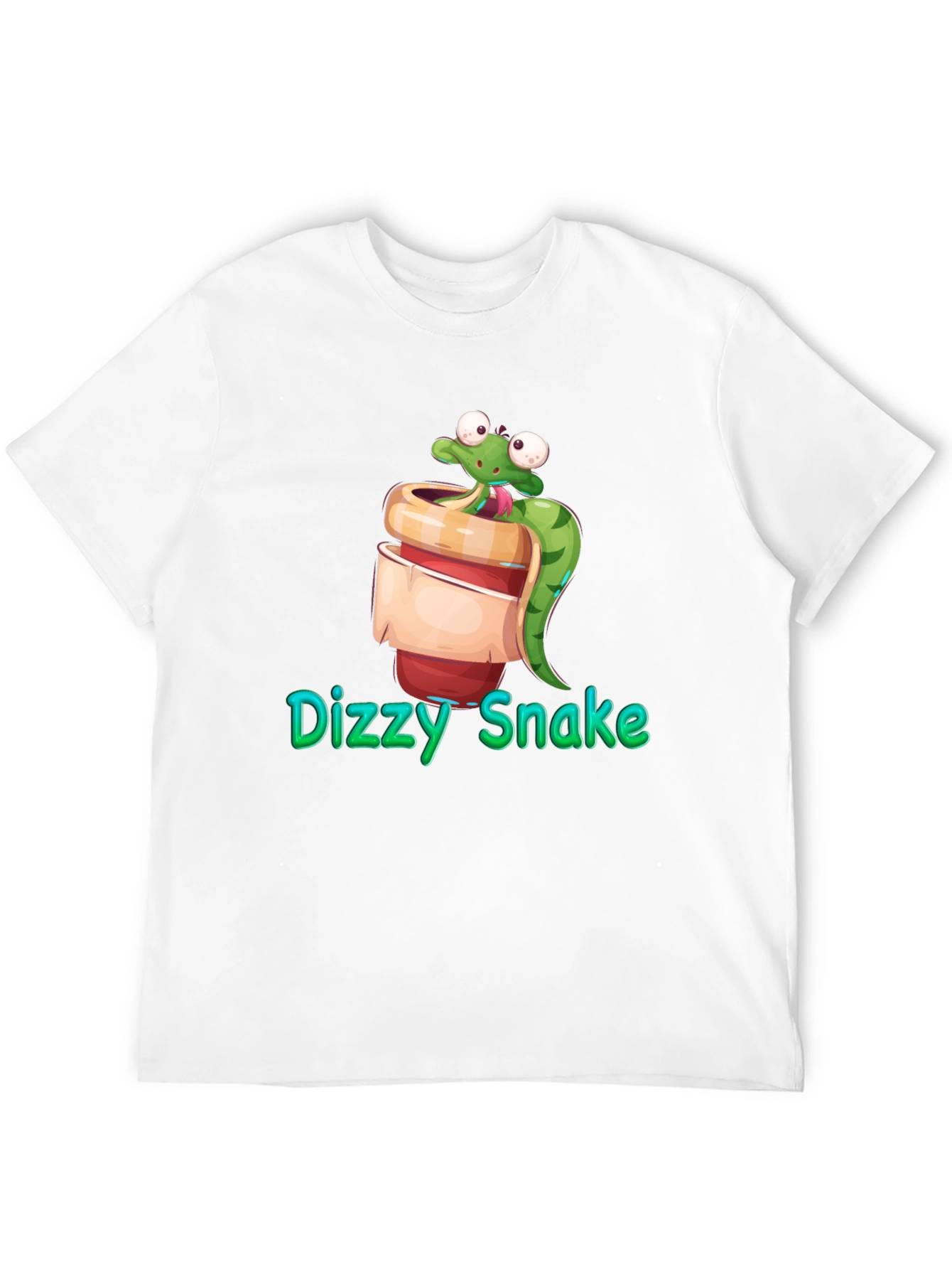 Dizzy Snake Cartoon Graphic Tee