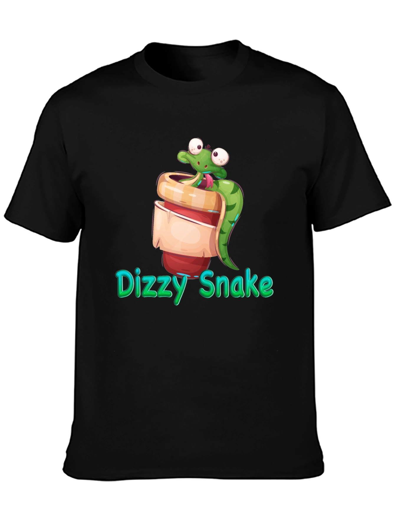 Dizzy Snake Cartoon Graphic Tee