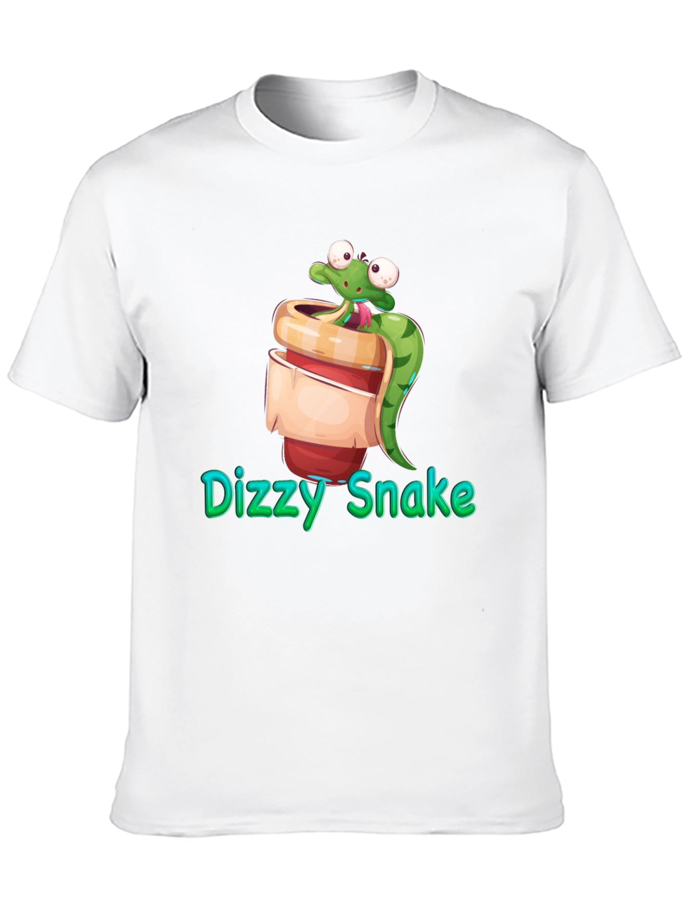 Dizzy Snake Cartoon Graphic Tee