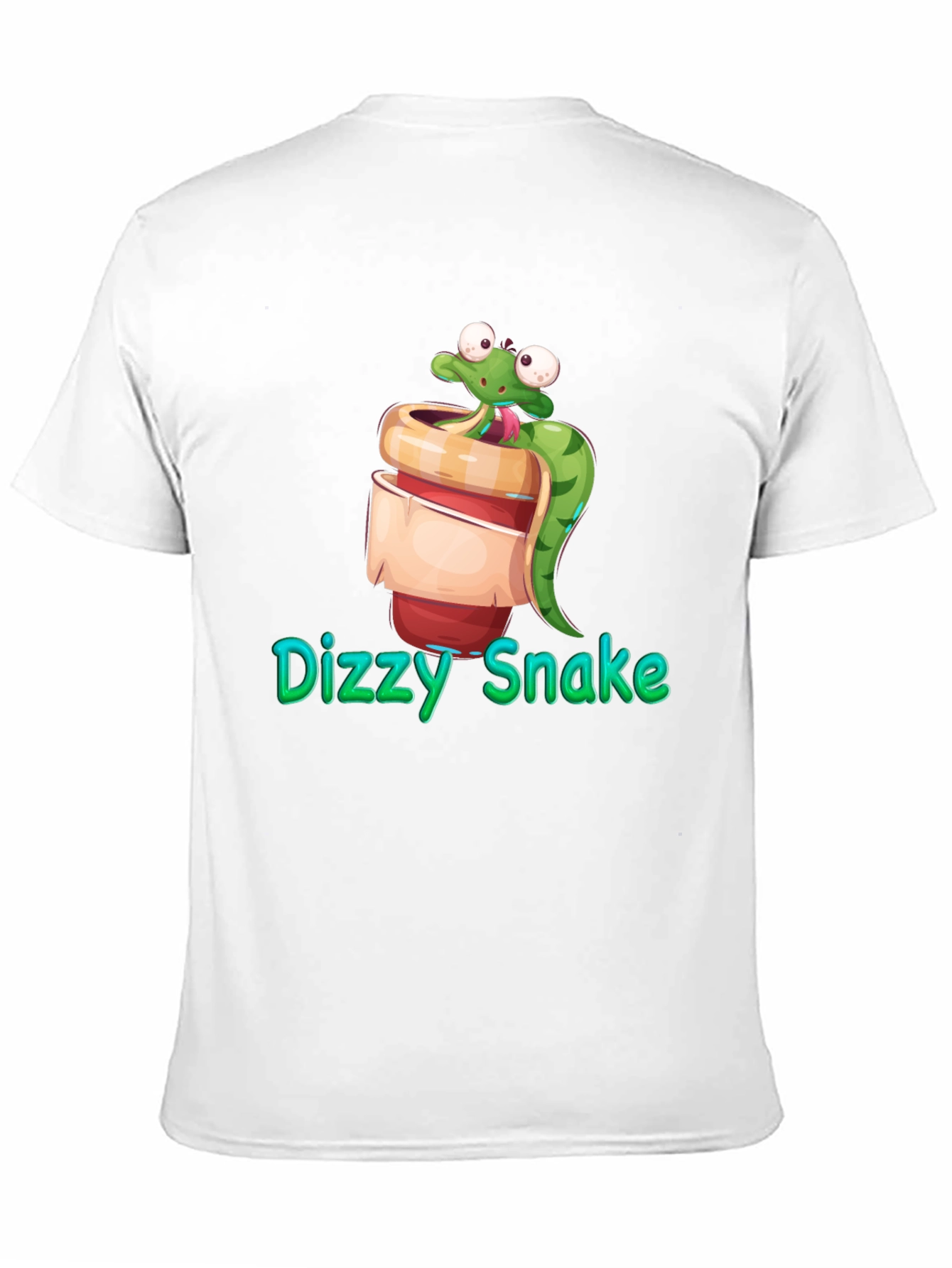 Dizzy Snake Cartoon Graphic Tee