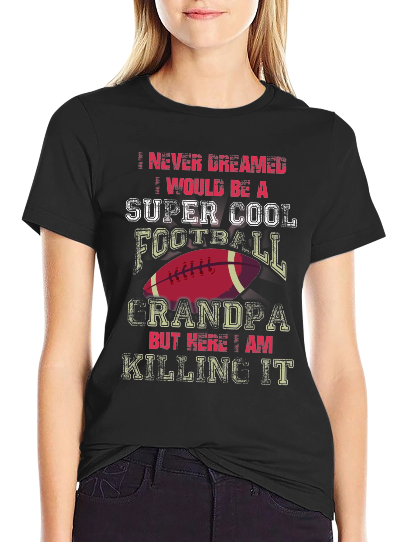 Super Cool Football Grandpa T-Shirt