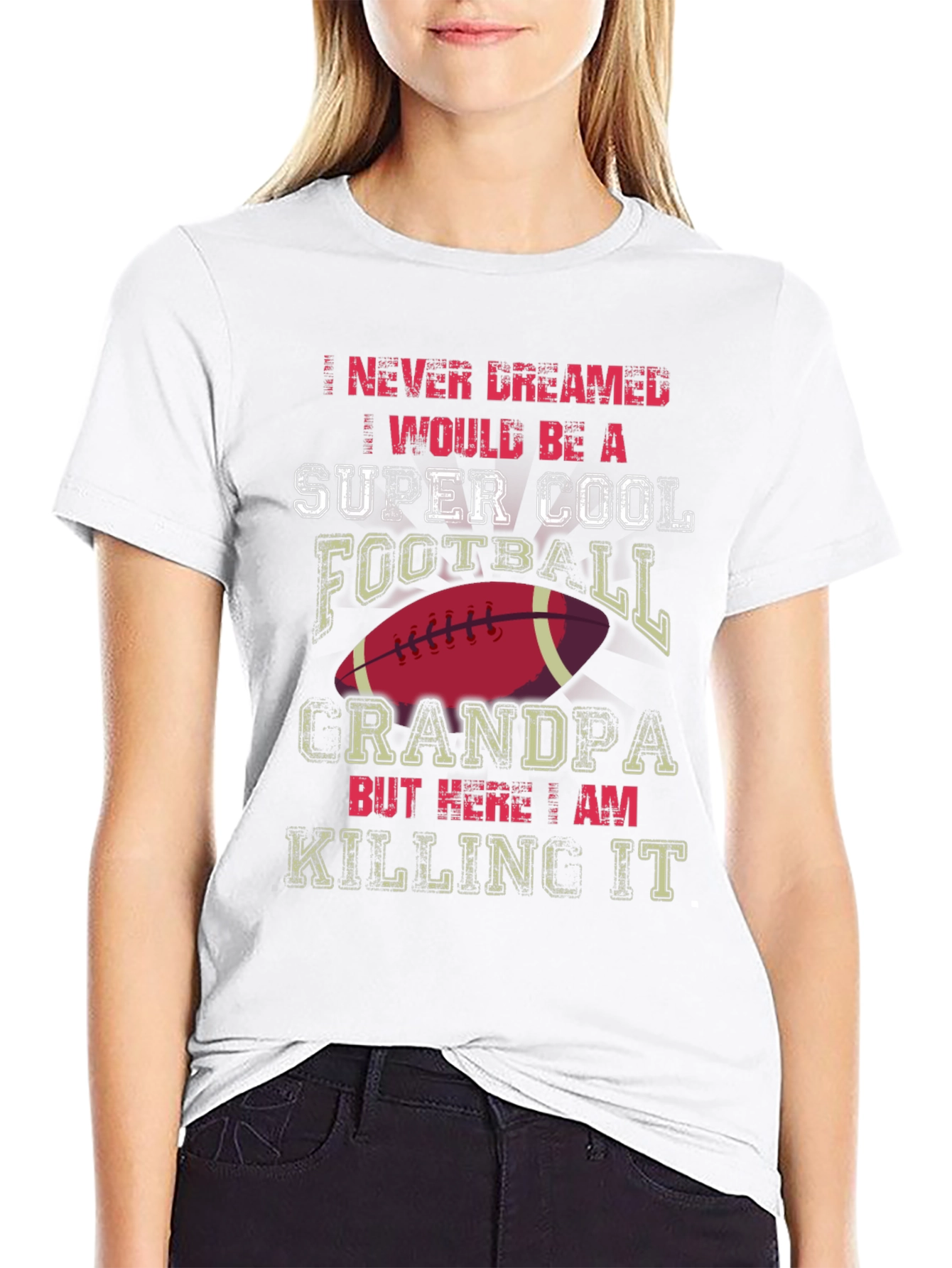 Super Cool Football Grandpa T-Shirt