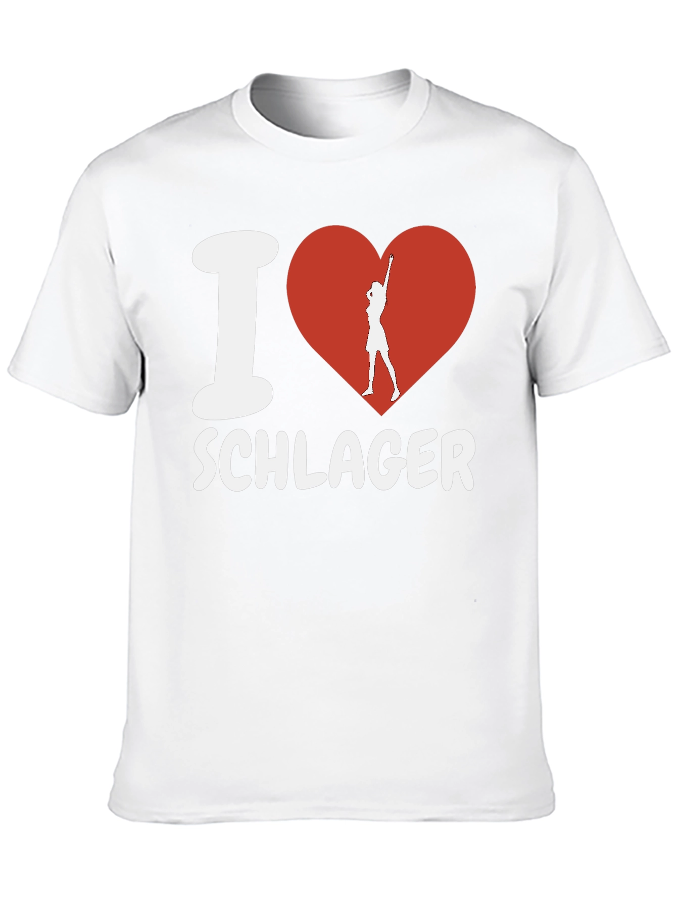 I Love Schlager T-Shirt - Black Cotton Tee