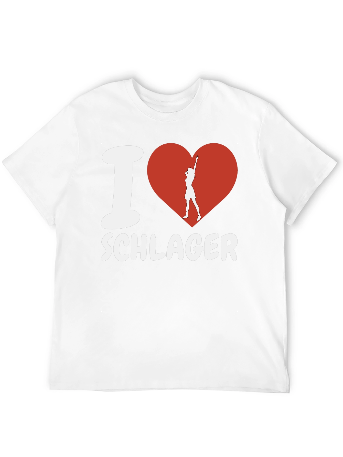 I Love Schlager T-Shirt - Black Cotton Tee