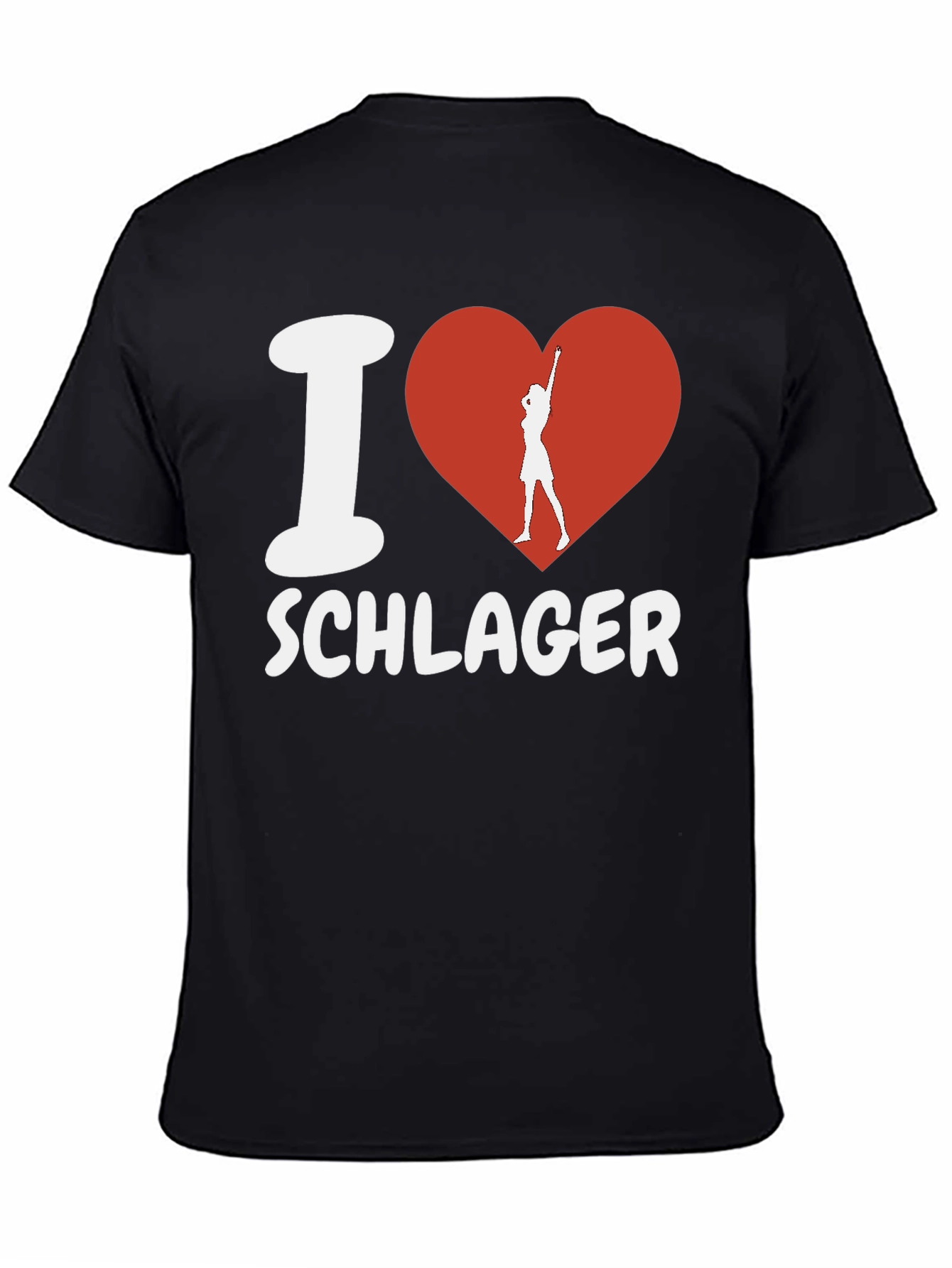 I Love Schlager T-Shirt - Black Cotton Tee