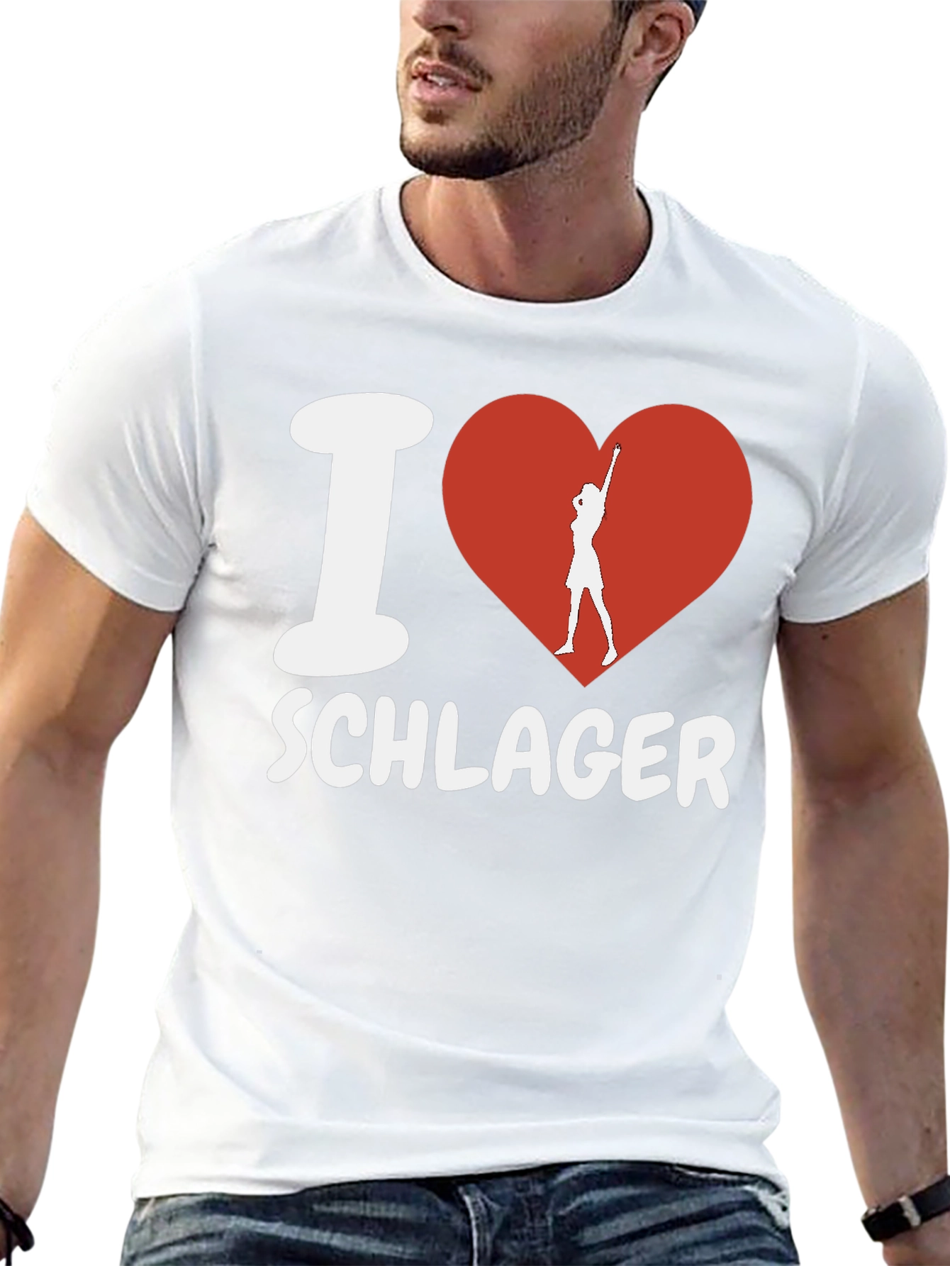 I Love Schlager T-Shirt - Black Cotton Tee