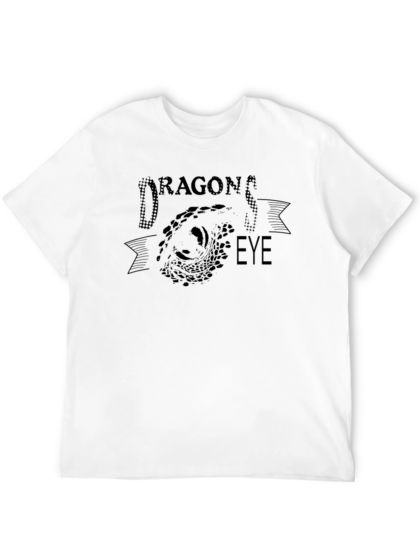 Dragon Eye Graphic Tee - Black Cotton T-Shirt