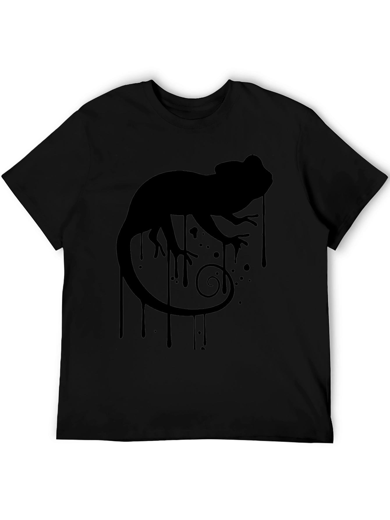 Chameleon Silhouette Graphic Tee - Black