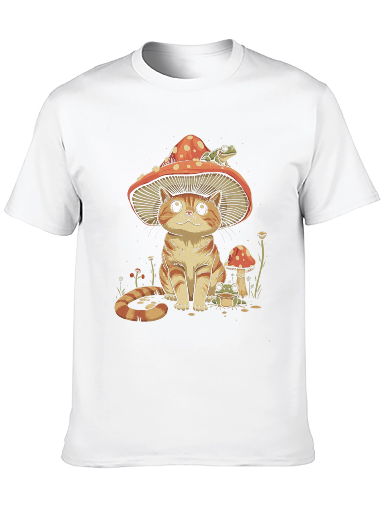 Mushroom Cat & Frog T-Shirt