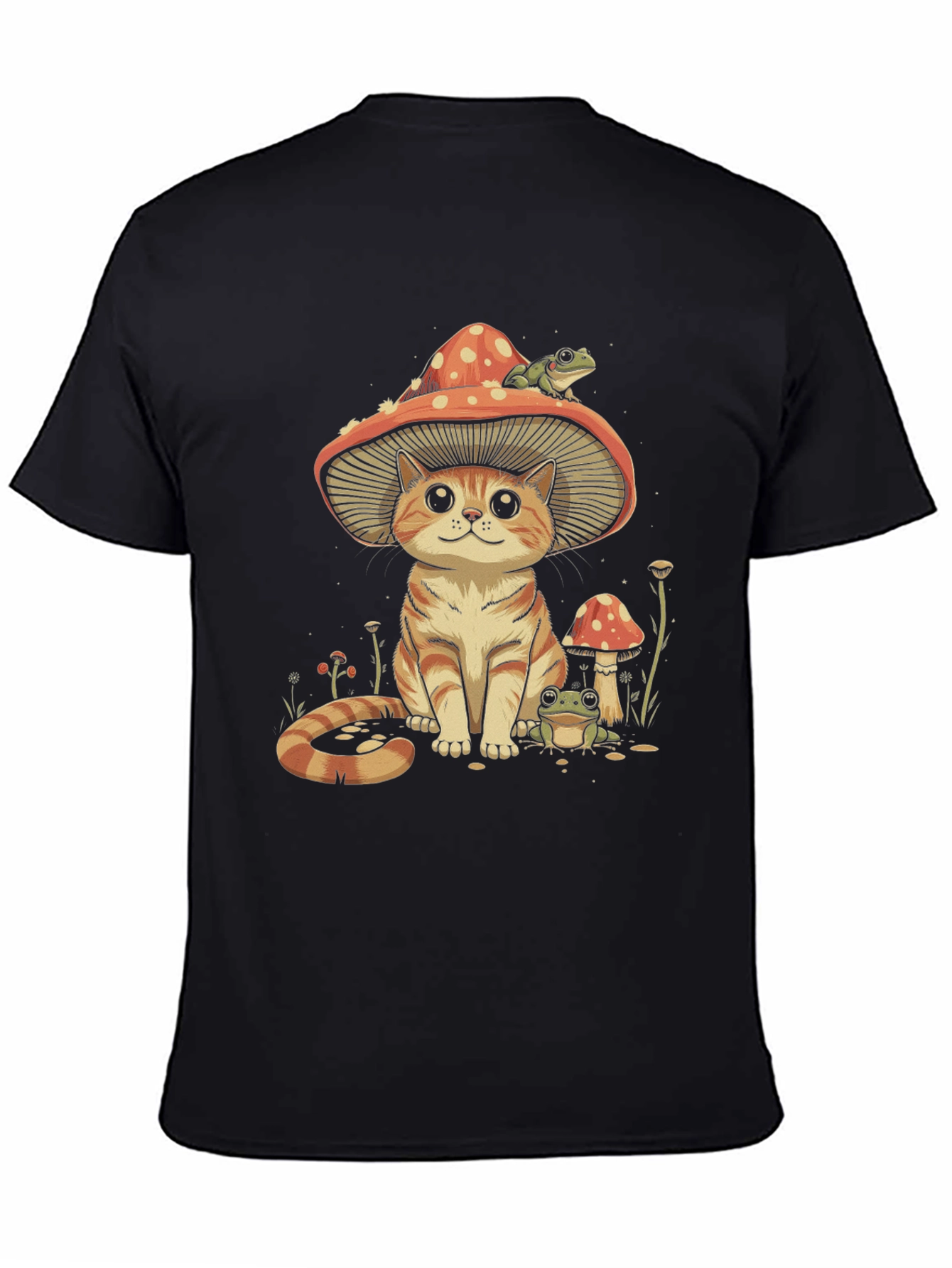 Mushroom Cat & Frog T-Shirt