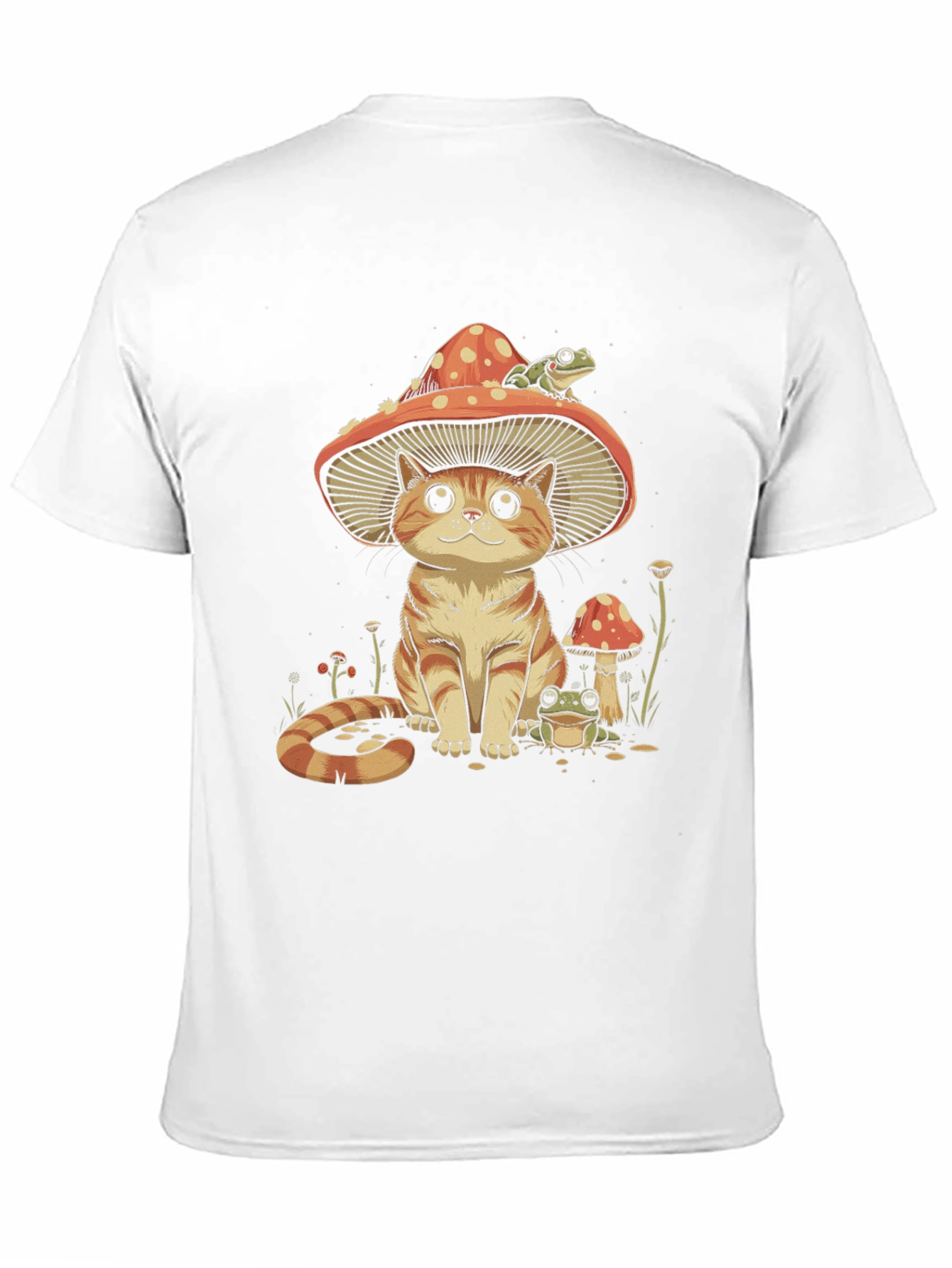 Mushroom Cat & Frog T-Shirt
