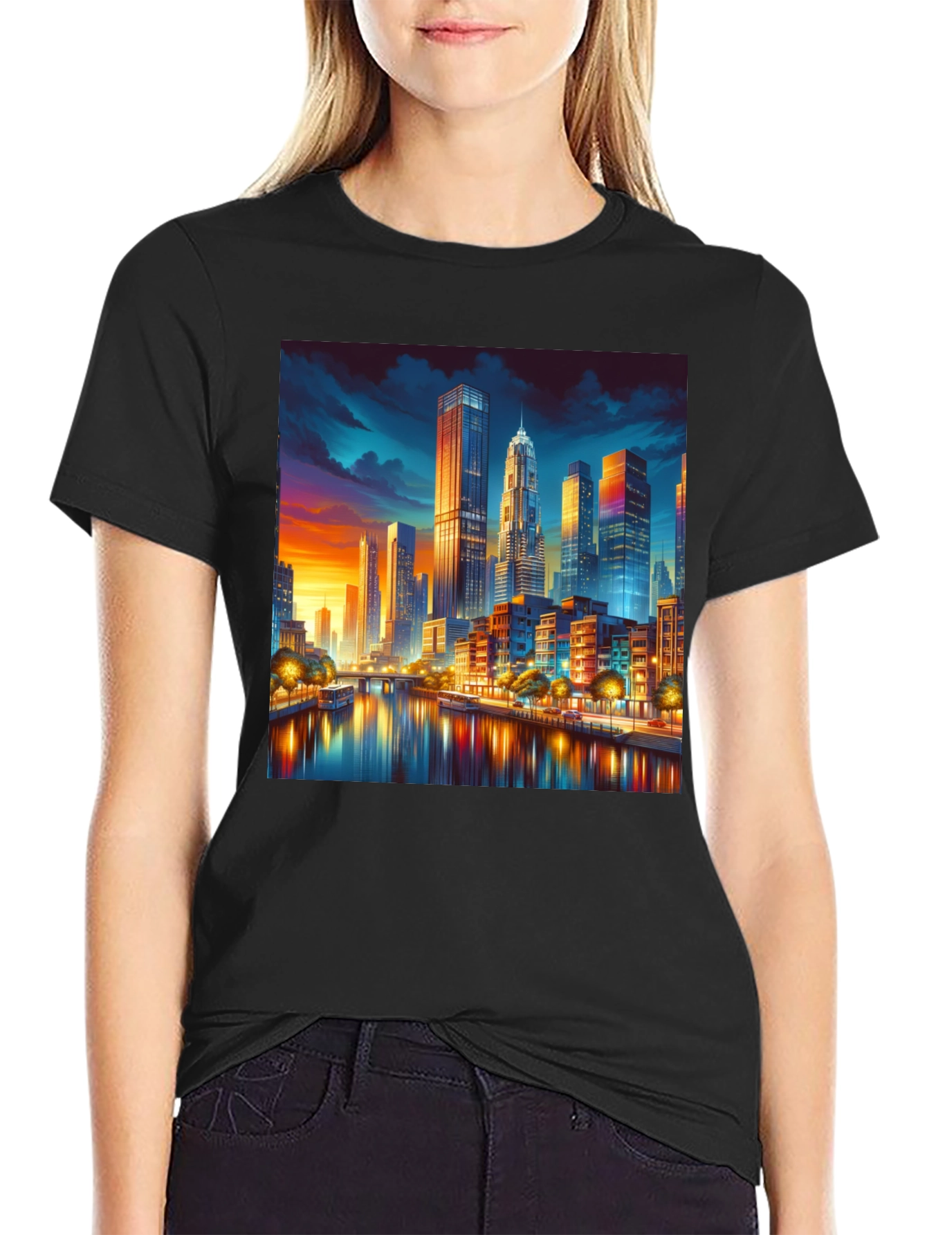 Cityscape Riverfront T-Shirt