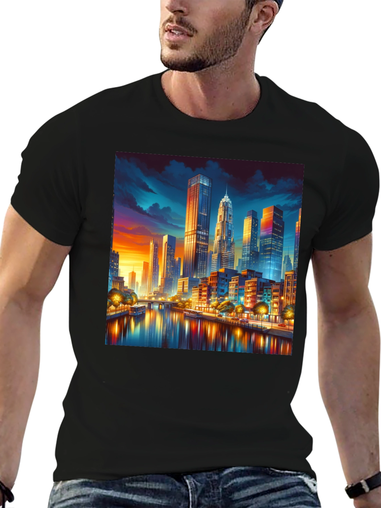 Cityscape Riverfront T-Shirt