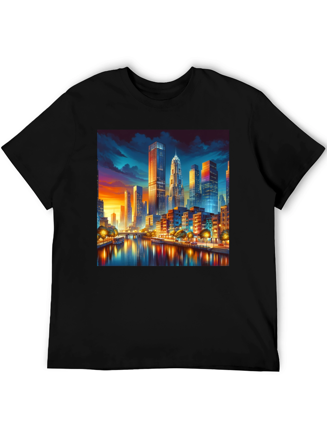 Cityscape Riverfront T-Shirt