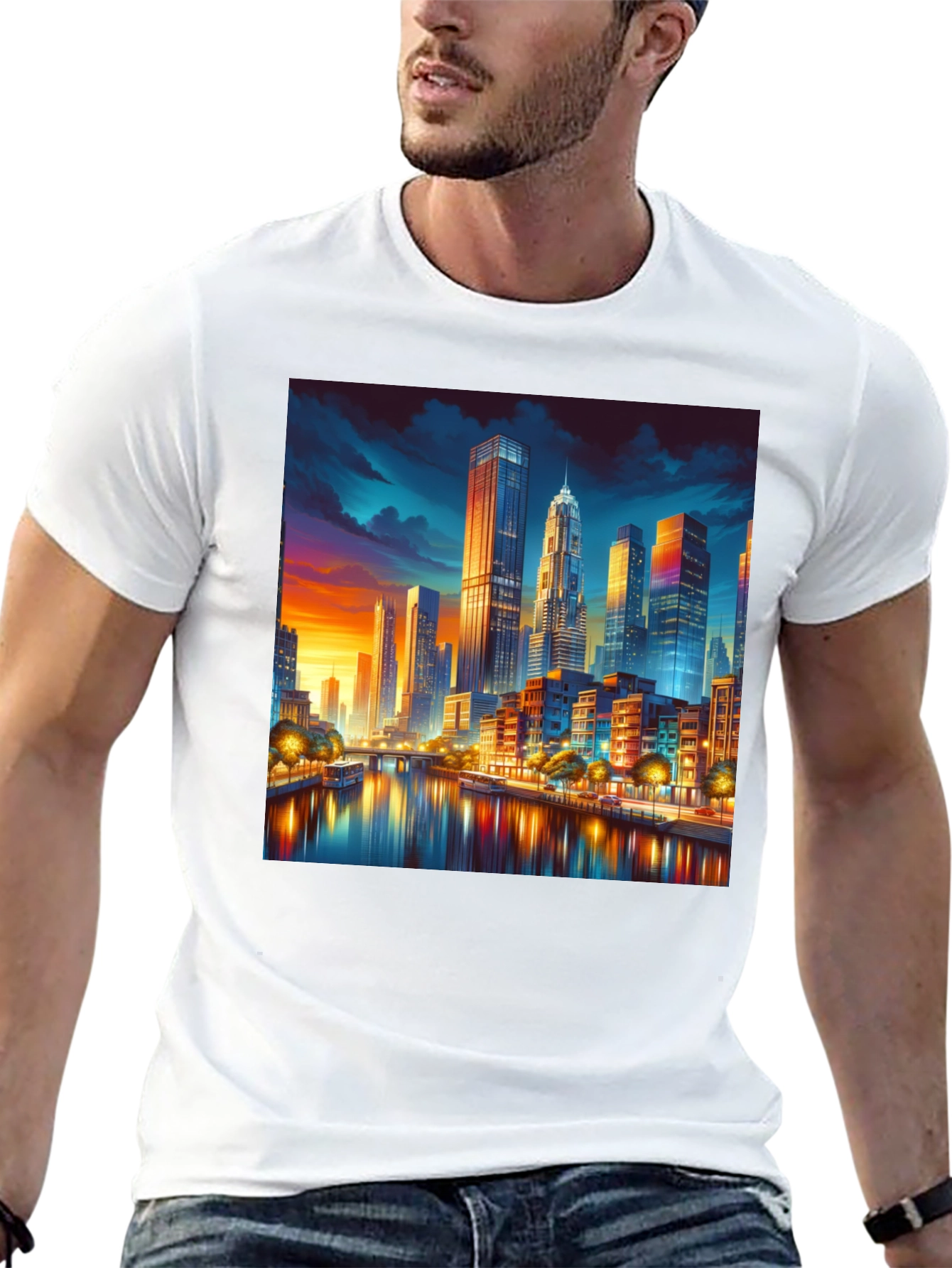 Cityscape Riverfront T-Shirt