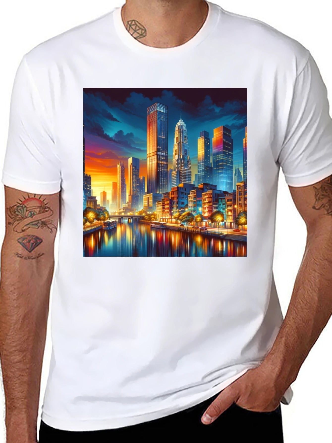 Cityscape Riverfront T-Shirt